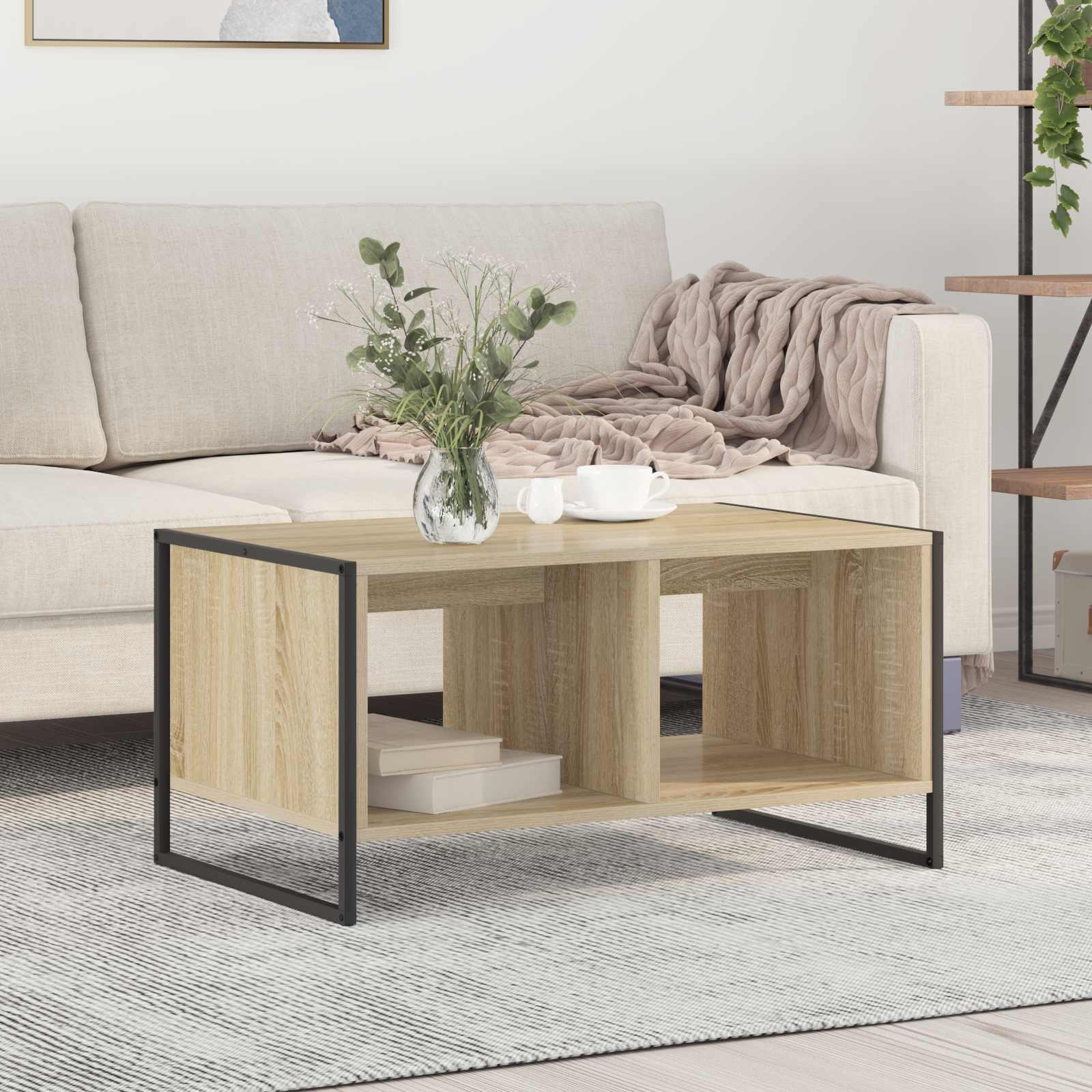 vidaXL Couchtisch Sonoma 80 x 50 x 40 cm Holzwerkstoff