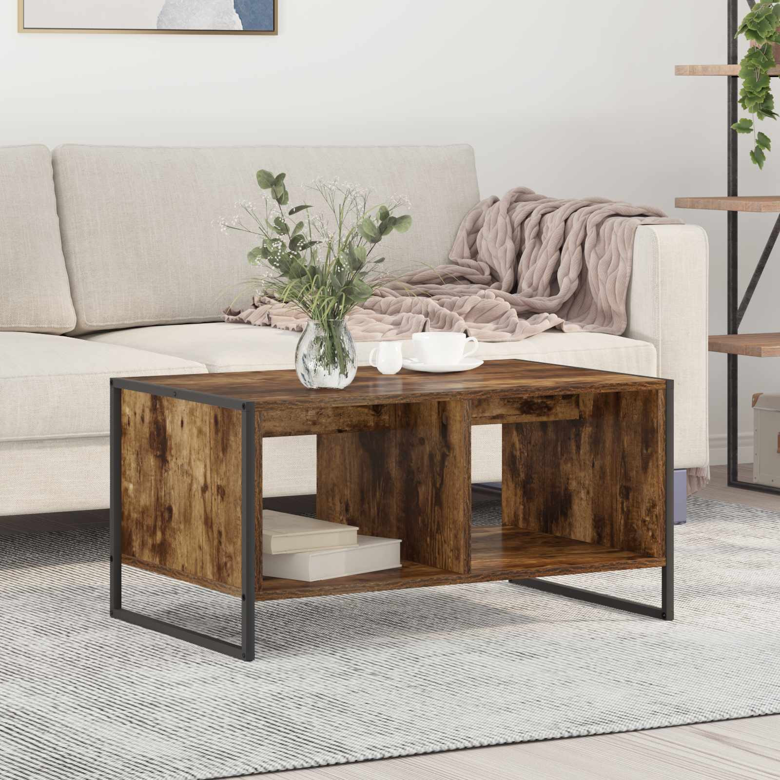 vidaXL Couchtisch Raucharbe 80 x 50 x 40 cm Holzwerkstoff