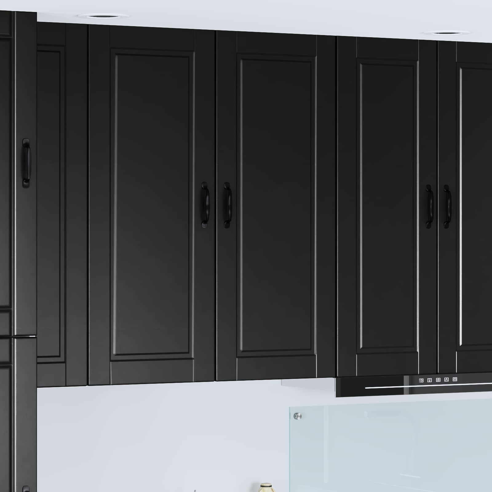 vidaXL Wandschrank PORTO Schwarz 40 x 31 x 100 cm Holzwerkstoff