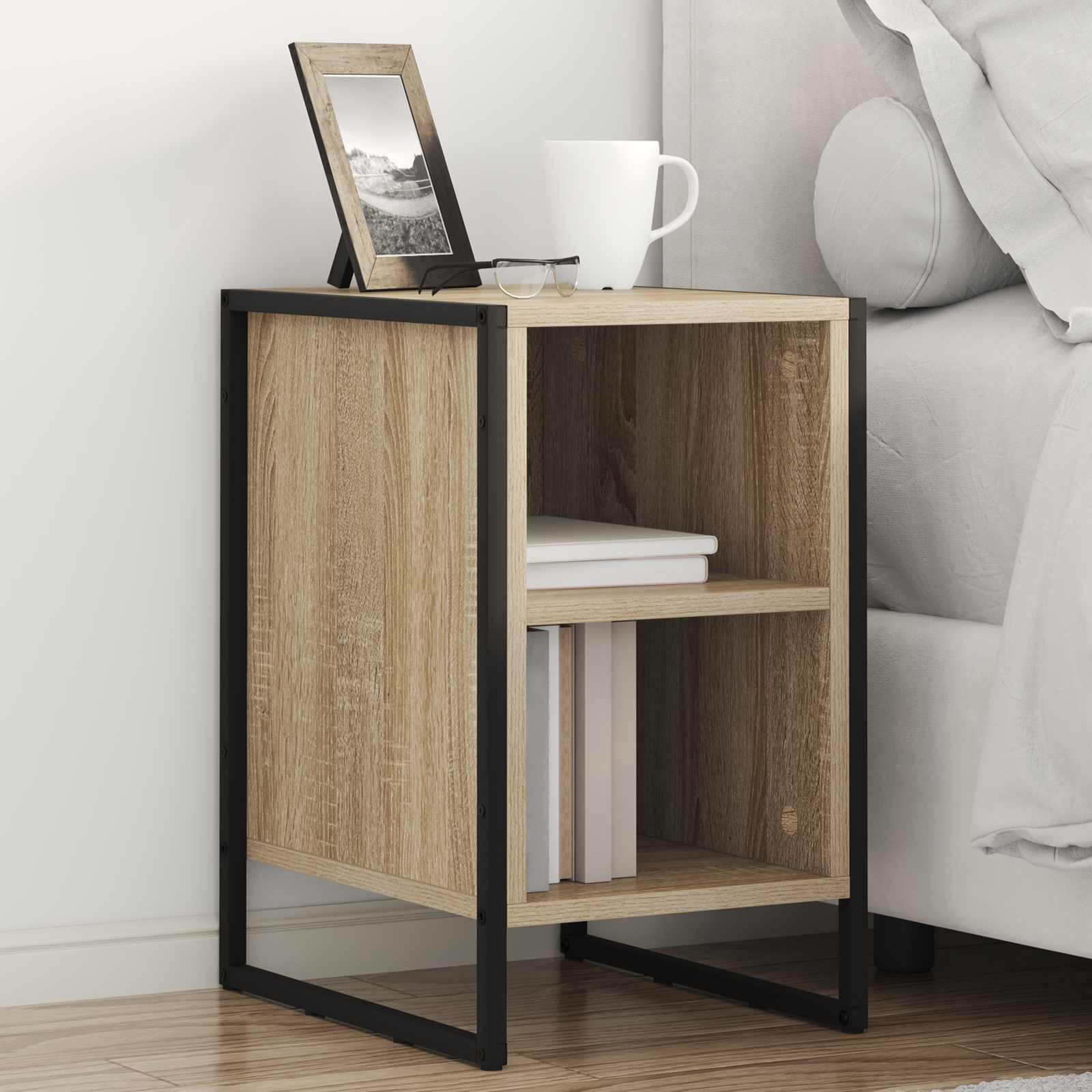 vidaXL Nachttisch 2 pcs Sonoma 39,5 x 30 x 50 cm Holzwerkstoff