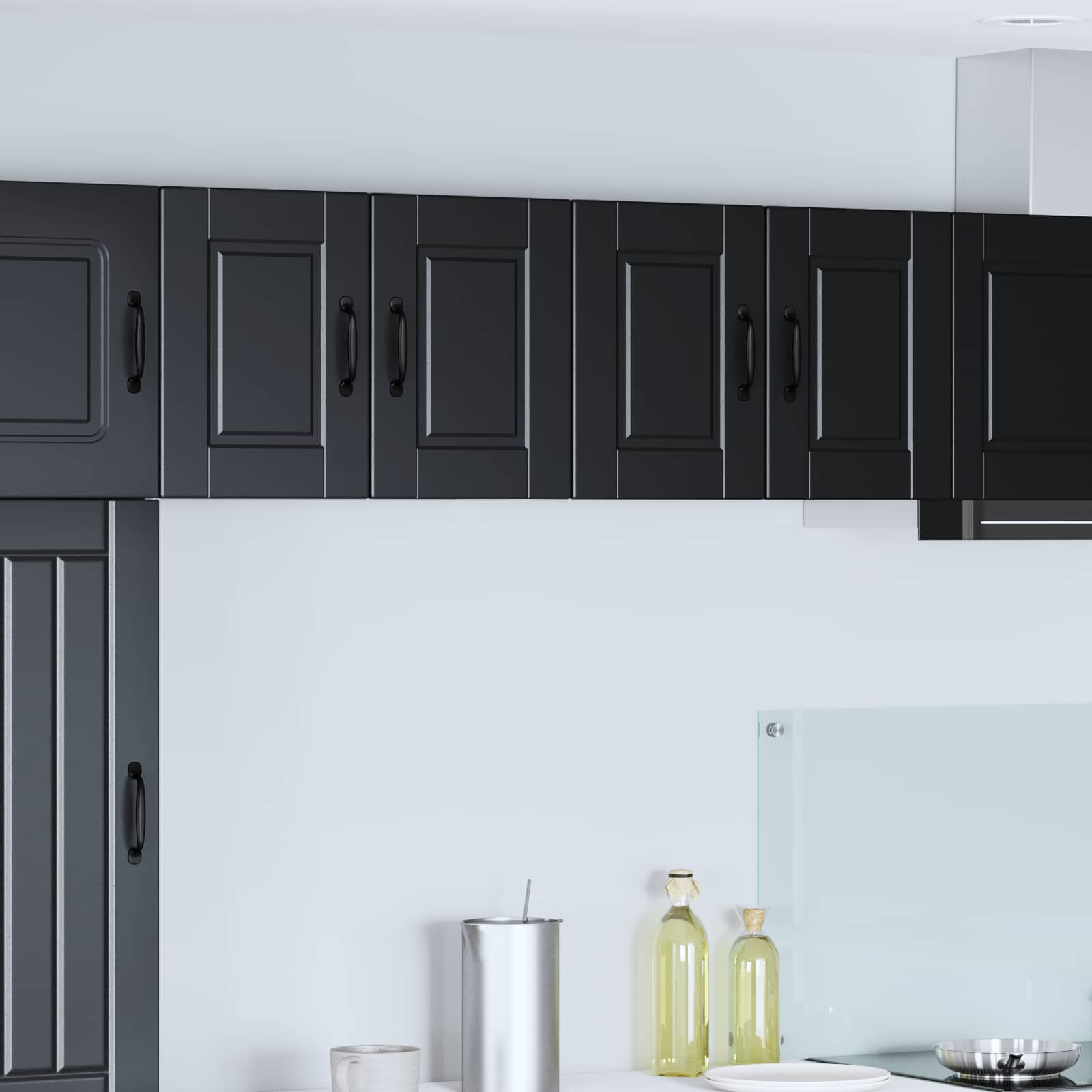 vidaXL Wandschrank PORTO Schwarz 60 x 31 x 40 cm Holzwerkstoff