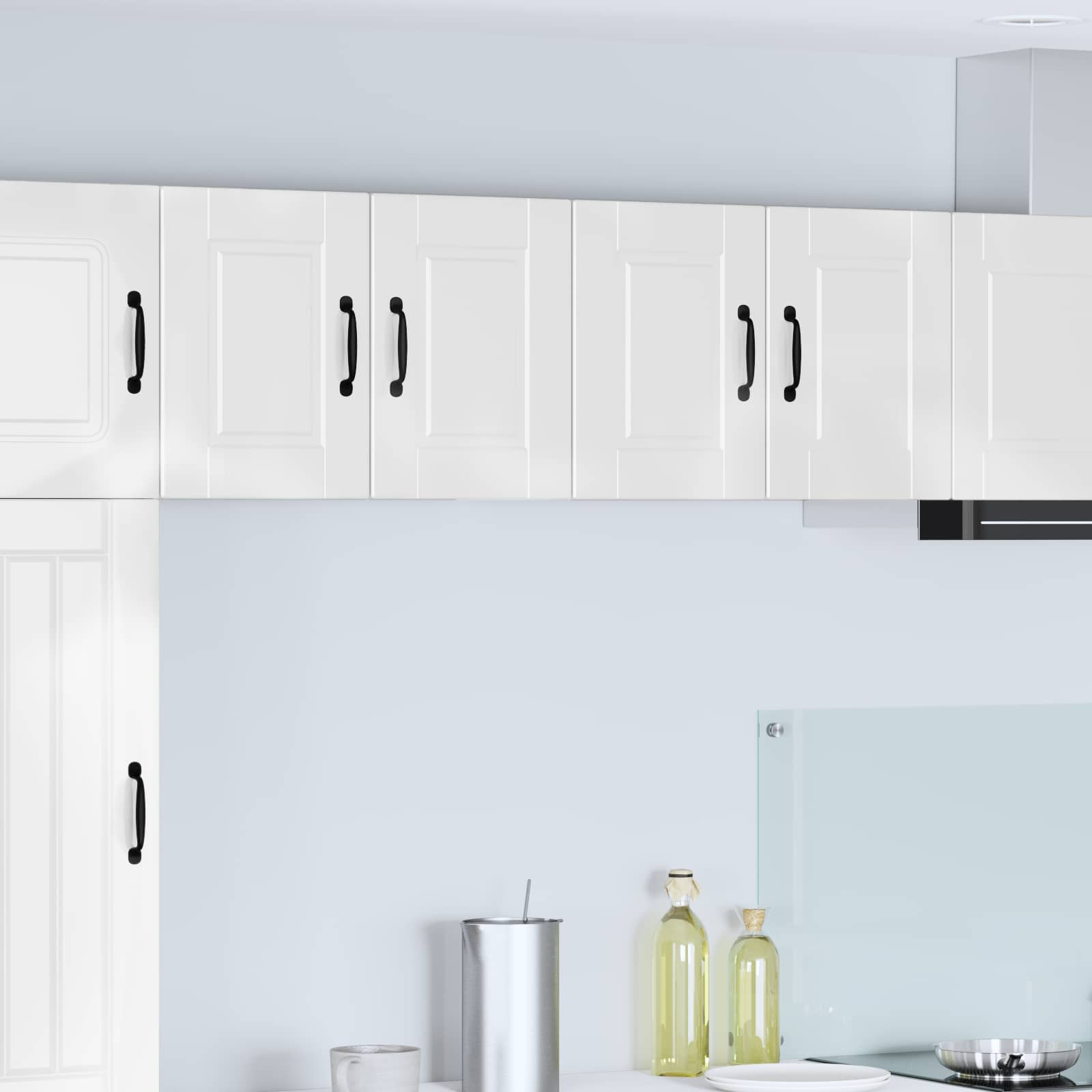 vidaXL Wandschrank PORTO 2 pcs Hochglanz Weiß 60 x 31 x 40 cm