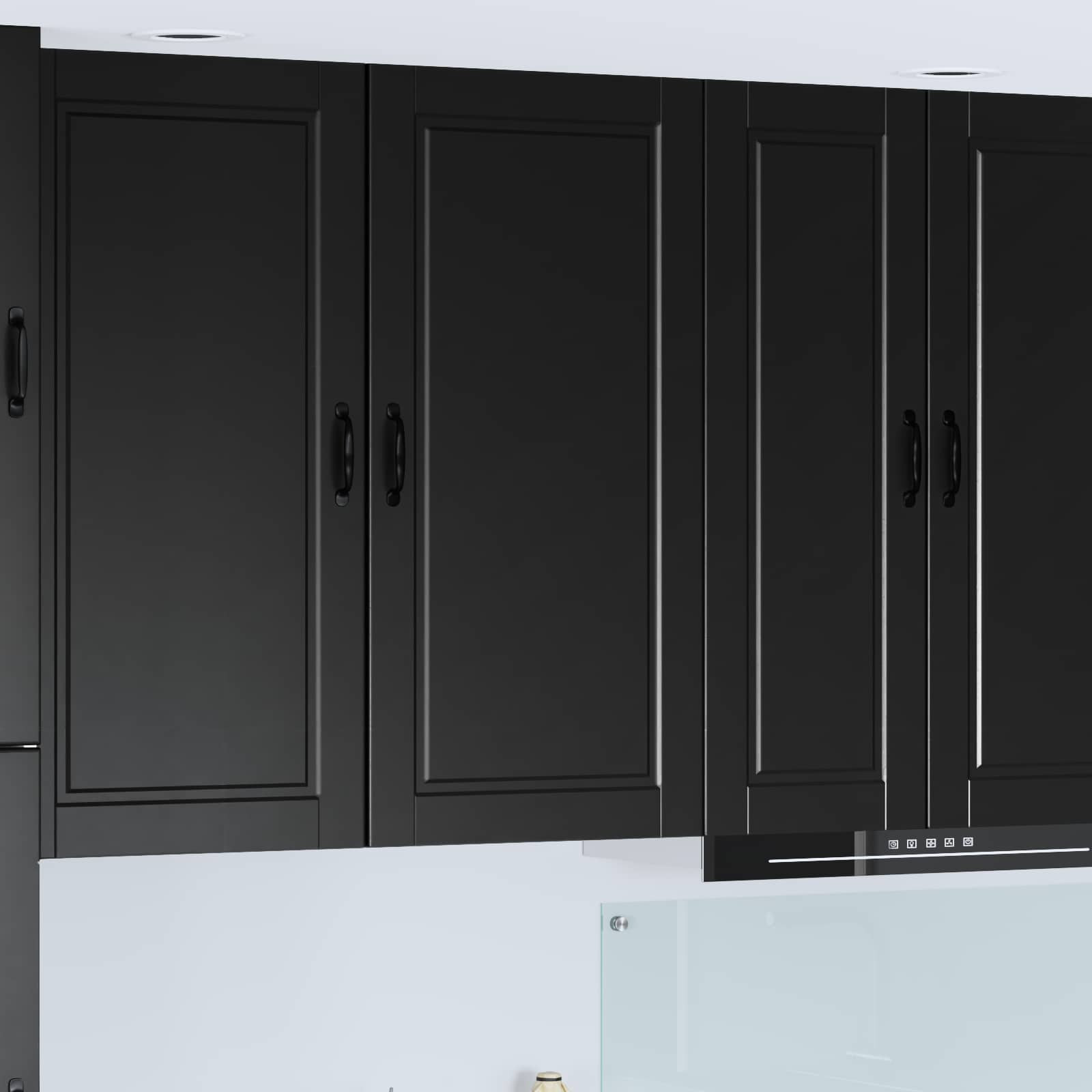 vidaXL Wandschrank PORTO Schwarz 50 x 31 x 100 cm Holzwerkstoff