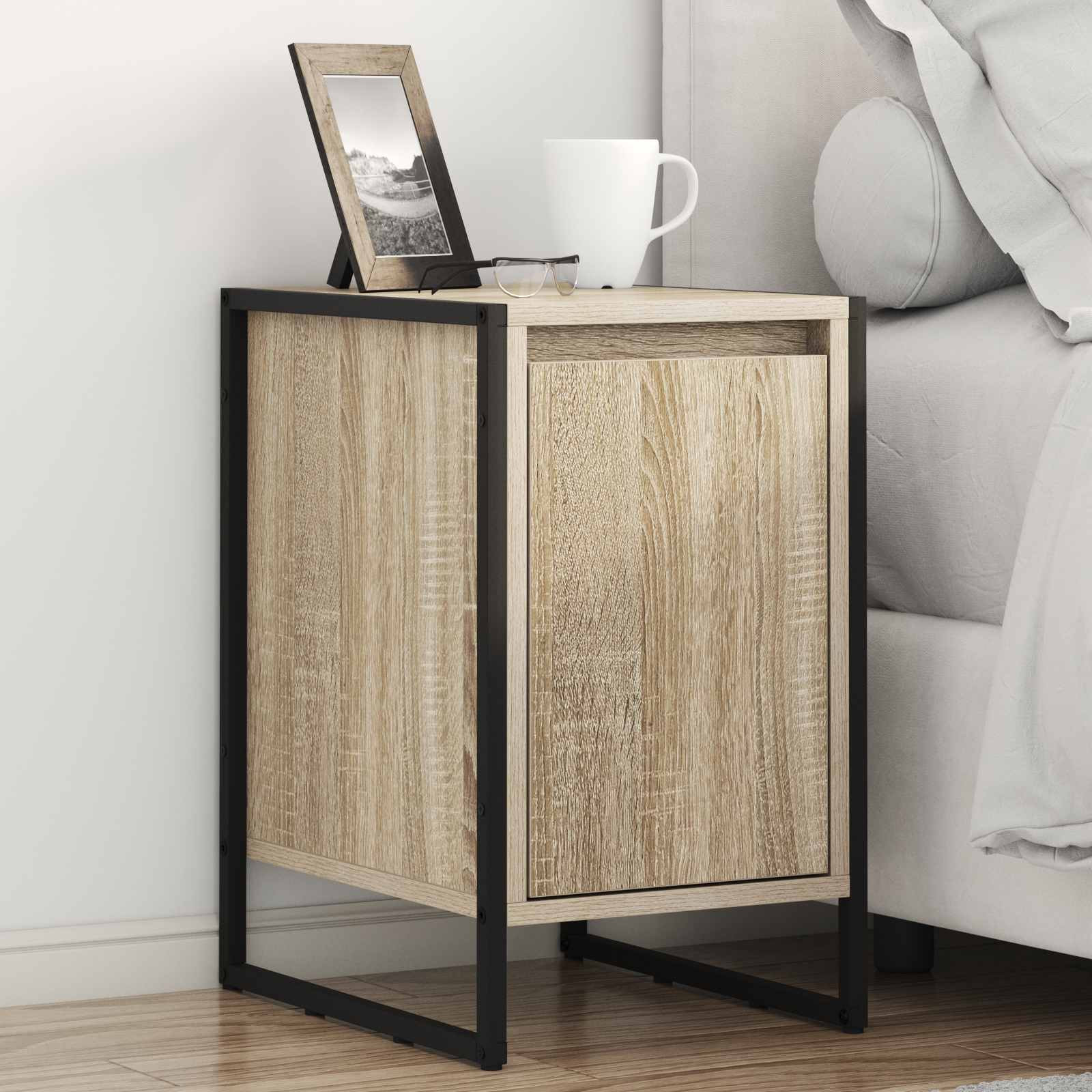 vidaXL Nachttisch Sonoma 39,5 x 30 x 50 cm Holzwerkstoff