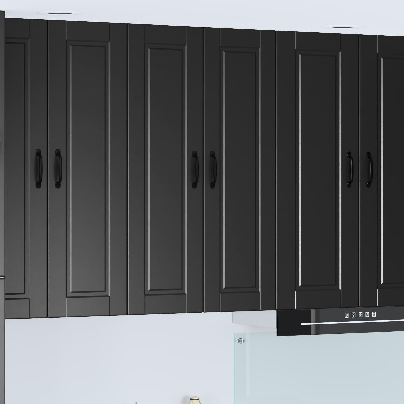 vidaXL Wandschrank PORTO Schwarz 60 x 31 x 100 cm Holzwerkstoff