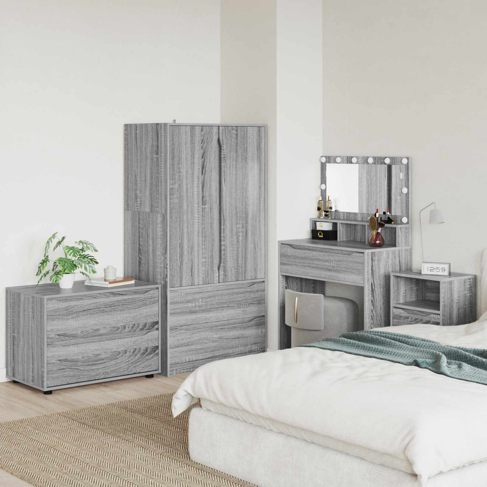 vidaXL Aufbewahrungsschrank Graues Sonoma 80 x 48 x 57 cm