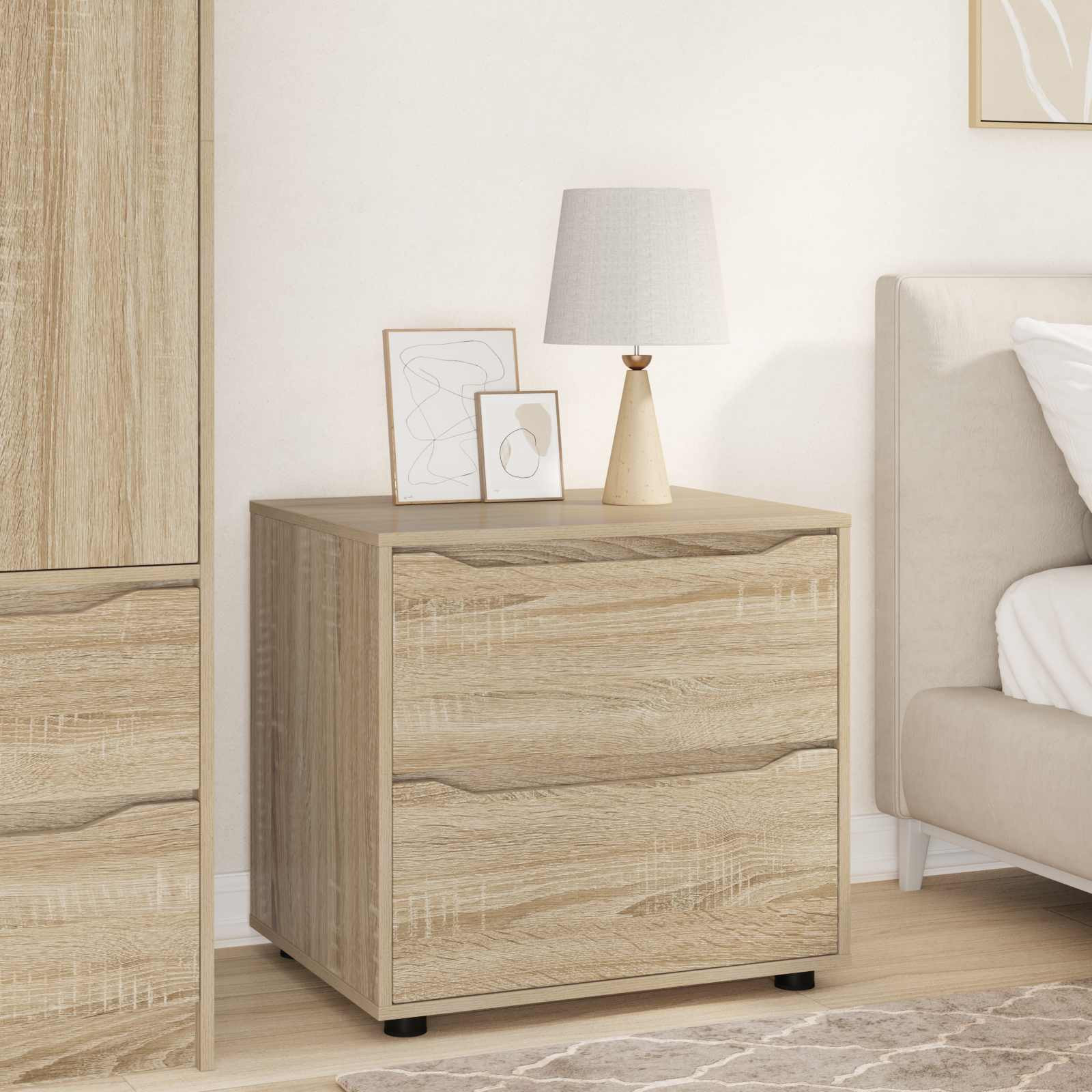 vidaXL Aufbewahrungsschrank Sonoma-Eiche 60 x 48 x 57 cm Holzwerkstoff