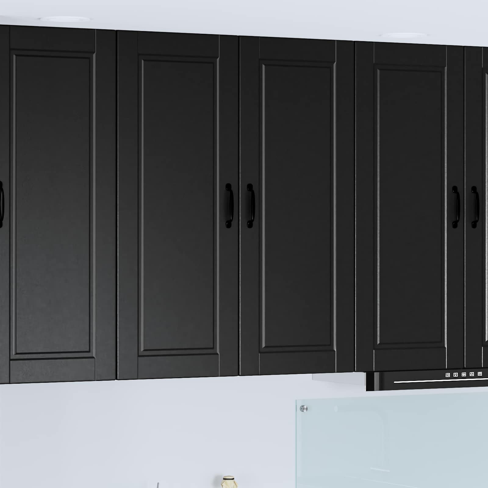 vidaXL Wandschrank PORTO Schwarz 80 x 31 x 100 cm Holzwerkstoff