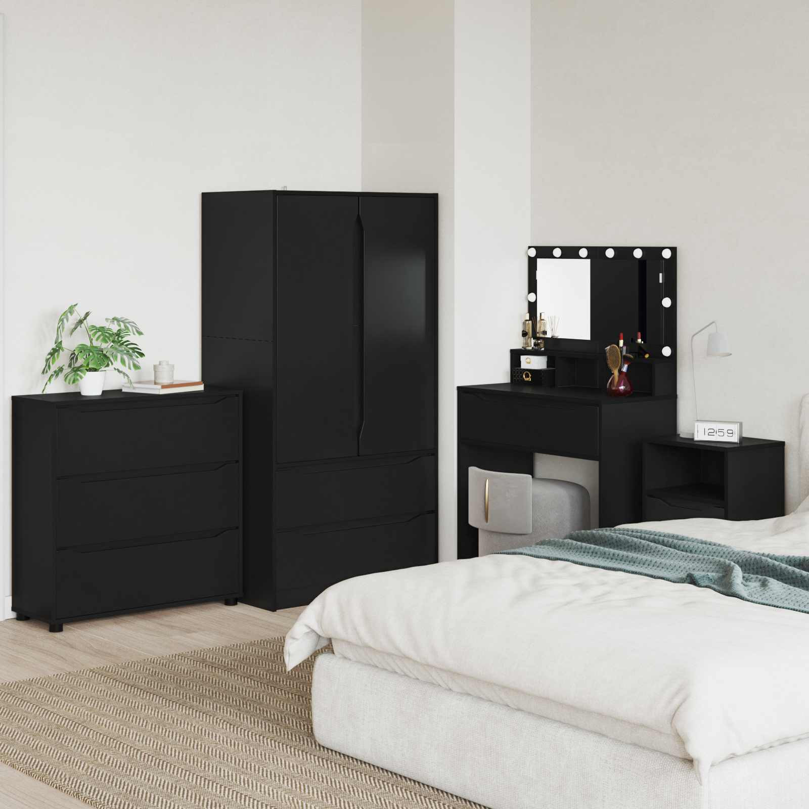 vidaXL Aufbewahrungsschrank Schwarz 80 x 31 x 81 cm Holzwerkstoff