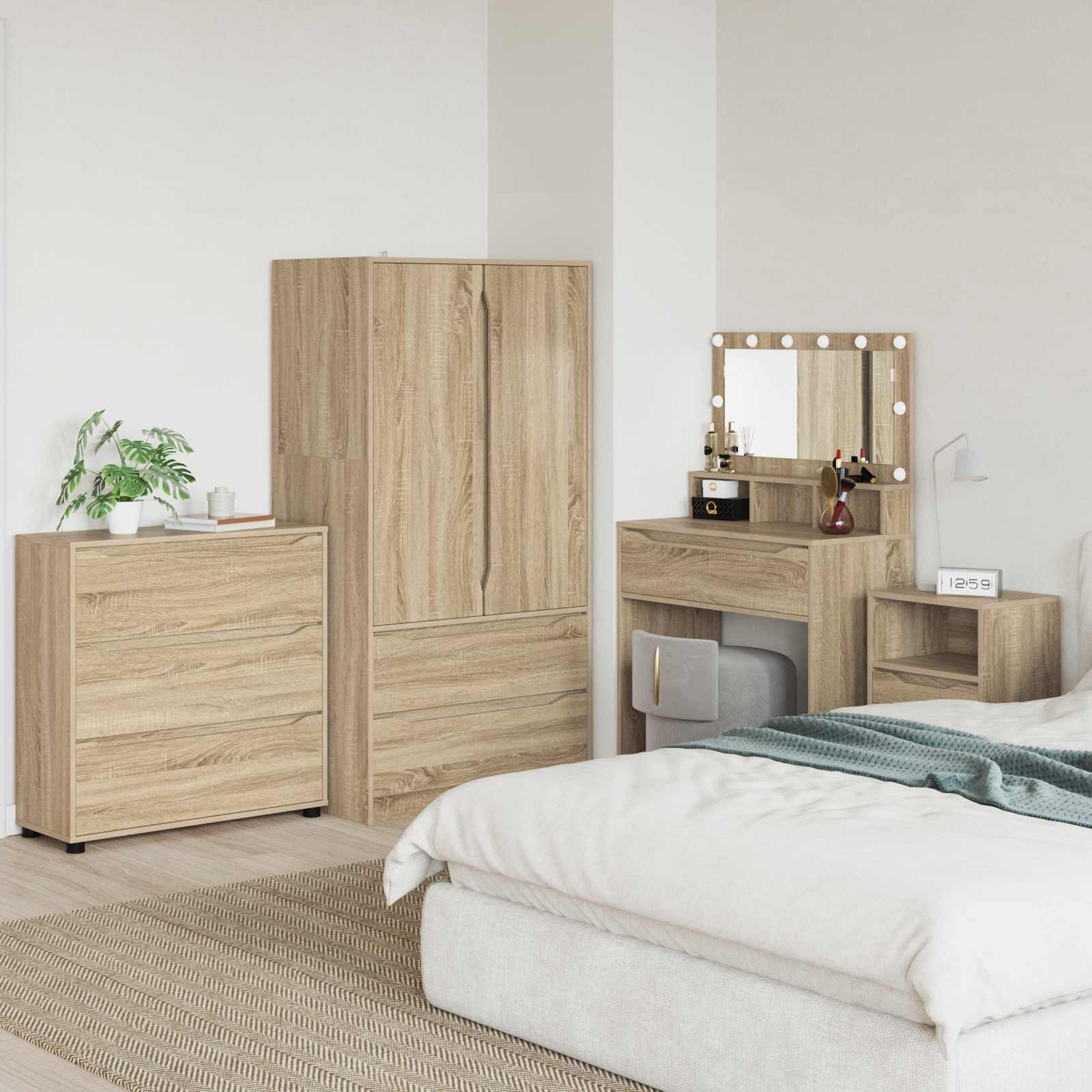vidaXL Aufbewahrungsschrank Sonoma-Eiche 80 x 31 x 81 cm Holzwerkstoff