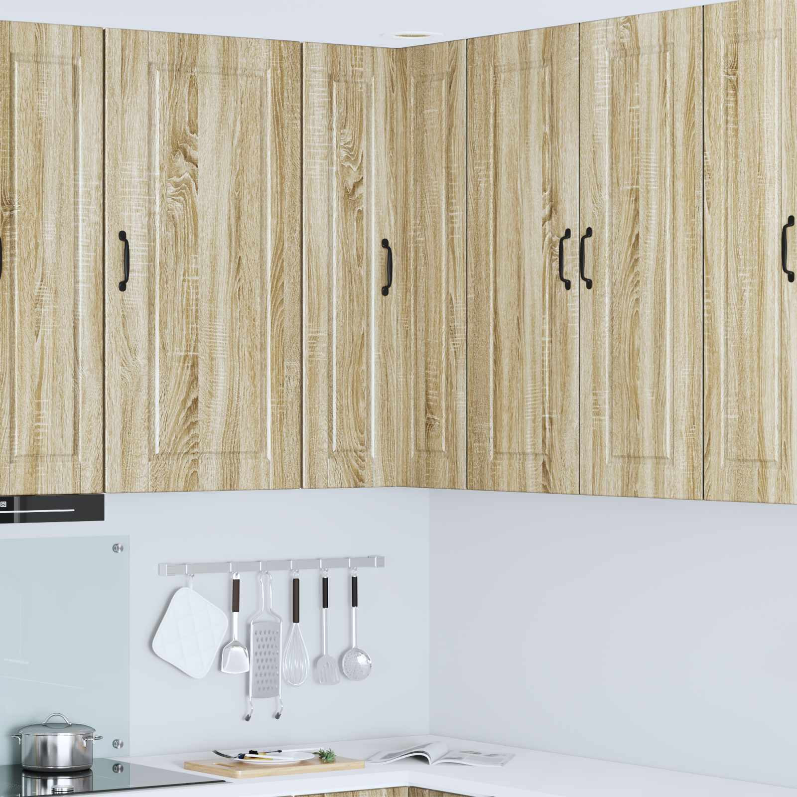 vidaXL Wand-Eckschrank PORTO Sonoma-Eiche 57 x 57 x 100 cm
