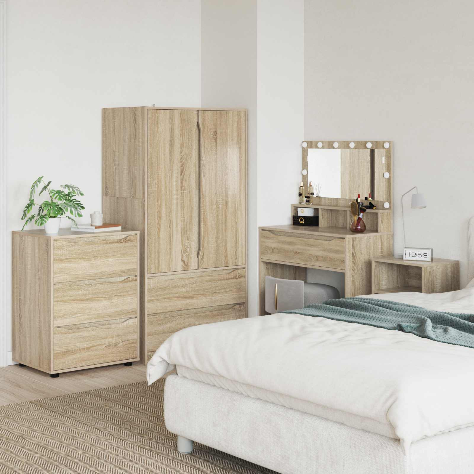 vidaXL Aufbewahrungsschrank Sonoma-Eiche 60 x 48 x 81 cm Holzwerkstoff