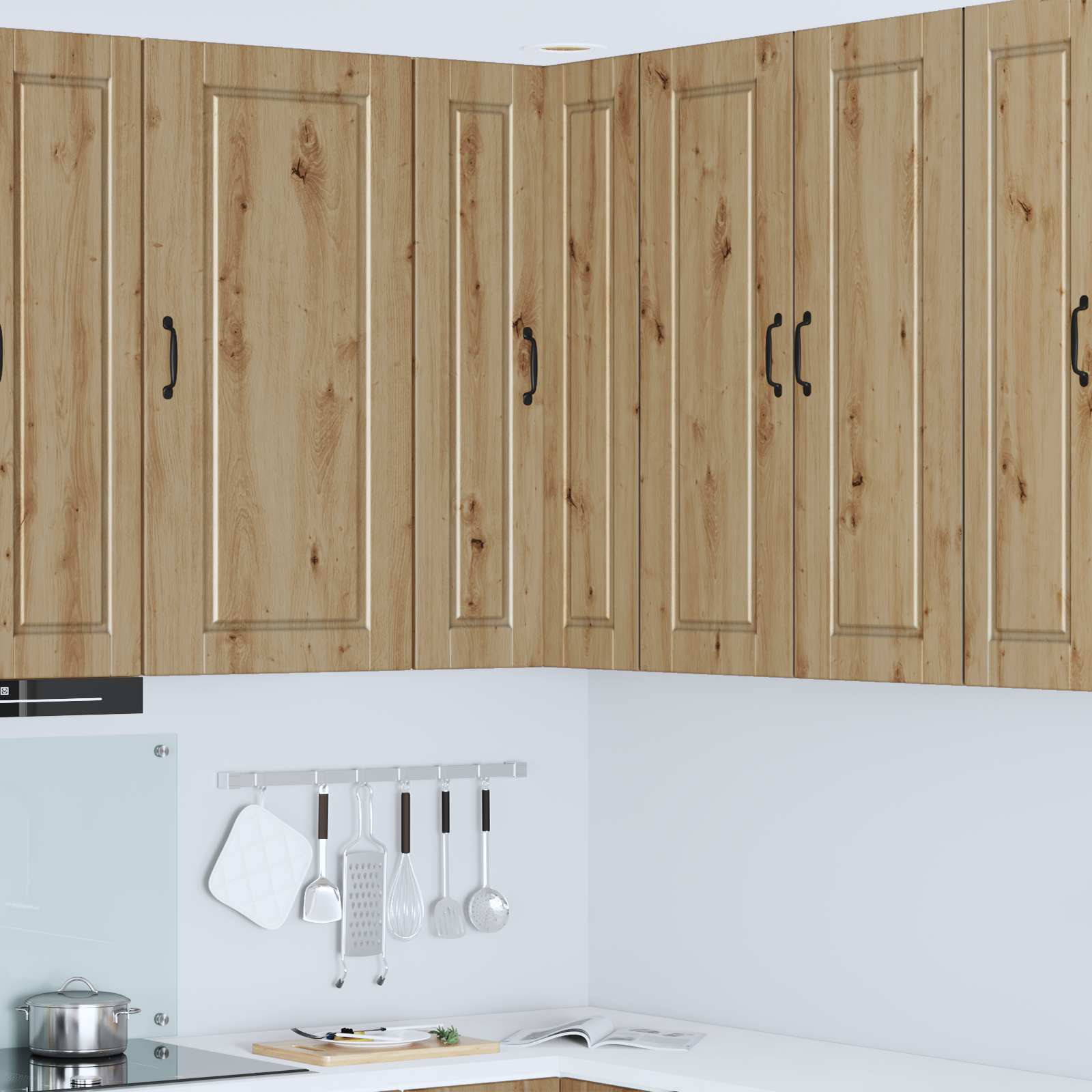 vidaXL Wand-Eckschrank PORTO Artisan-Eiche 57 x 57 x 100 cm