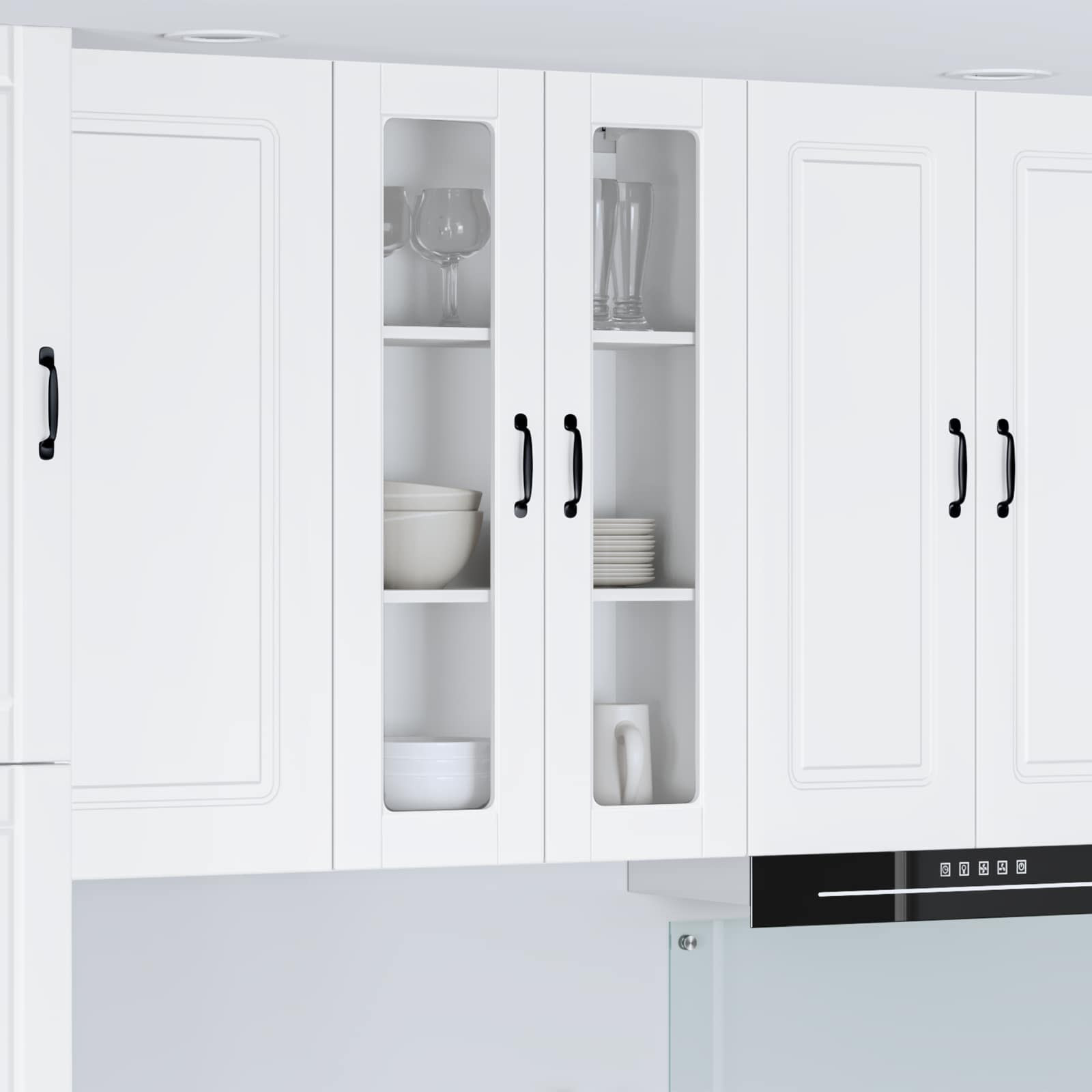 vidaXL Wandglas-Schrank PORTO Weiß 60 x 31 x 100 cm Holzwerkstoff