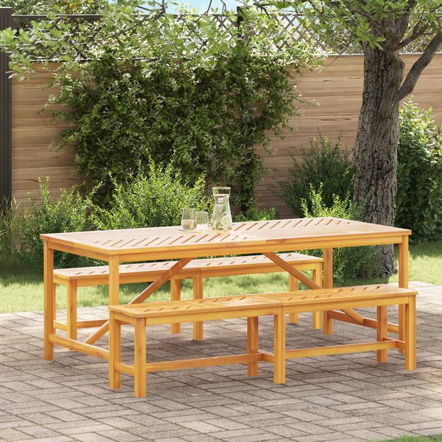 vidaXL Garten Essgruppe 3 Stk. Braun Massivholz Akazie