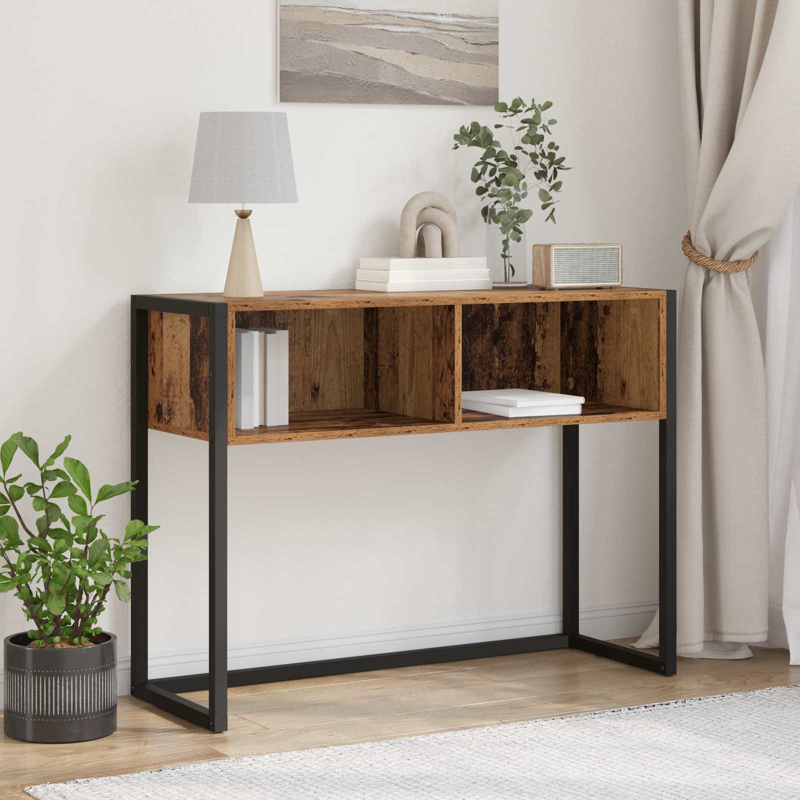 vidaXL Beistelltisch Altholz 100 x 36 x 75 cm Holzwerkstoff