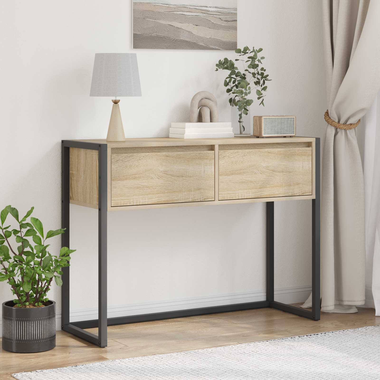 vidaXL Beistelltisch Sonoma 100 x 36 x 75 cm Holzwerkstoff
