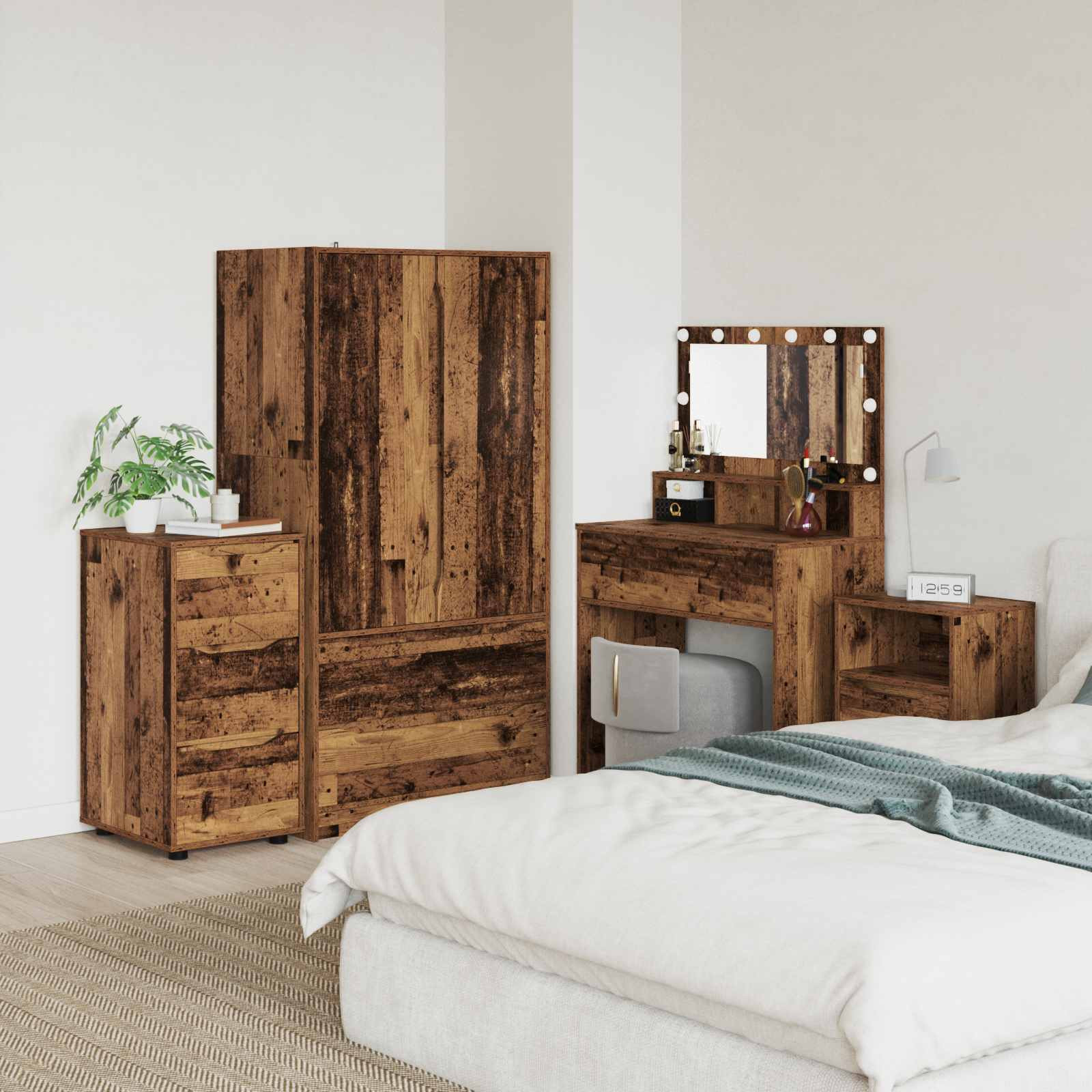 vidaXL Aufbewahrungsschrank Altholz 40 x 48 x 81 cm Holzwerkstoff