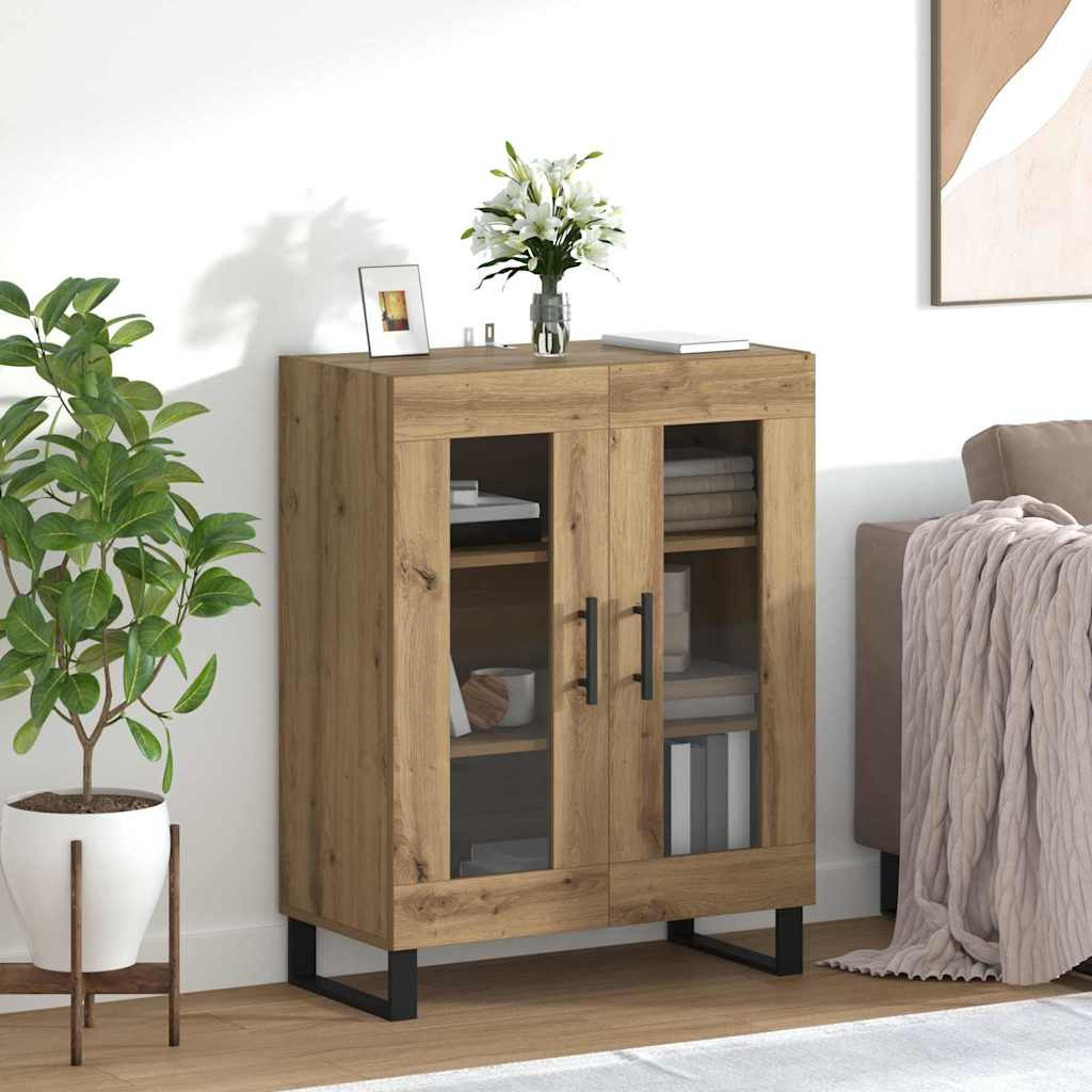 vidaXL Sideboard Artisan-Eiche 69,5 x 34 x 90 cm Holzwerkstoff