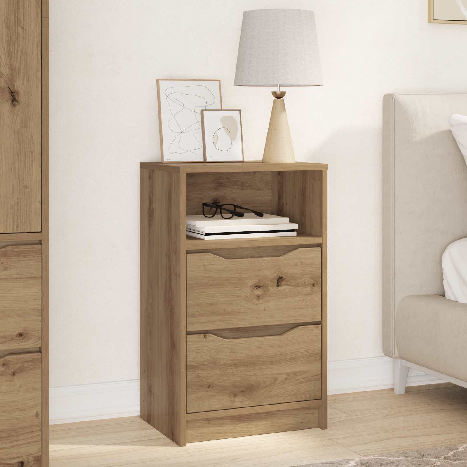 vidaXL Nachttisch Artisan-Eiche 40 x 30 x 467 cm Holzwerkstoff