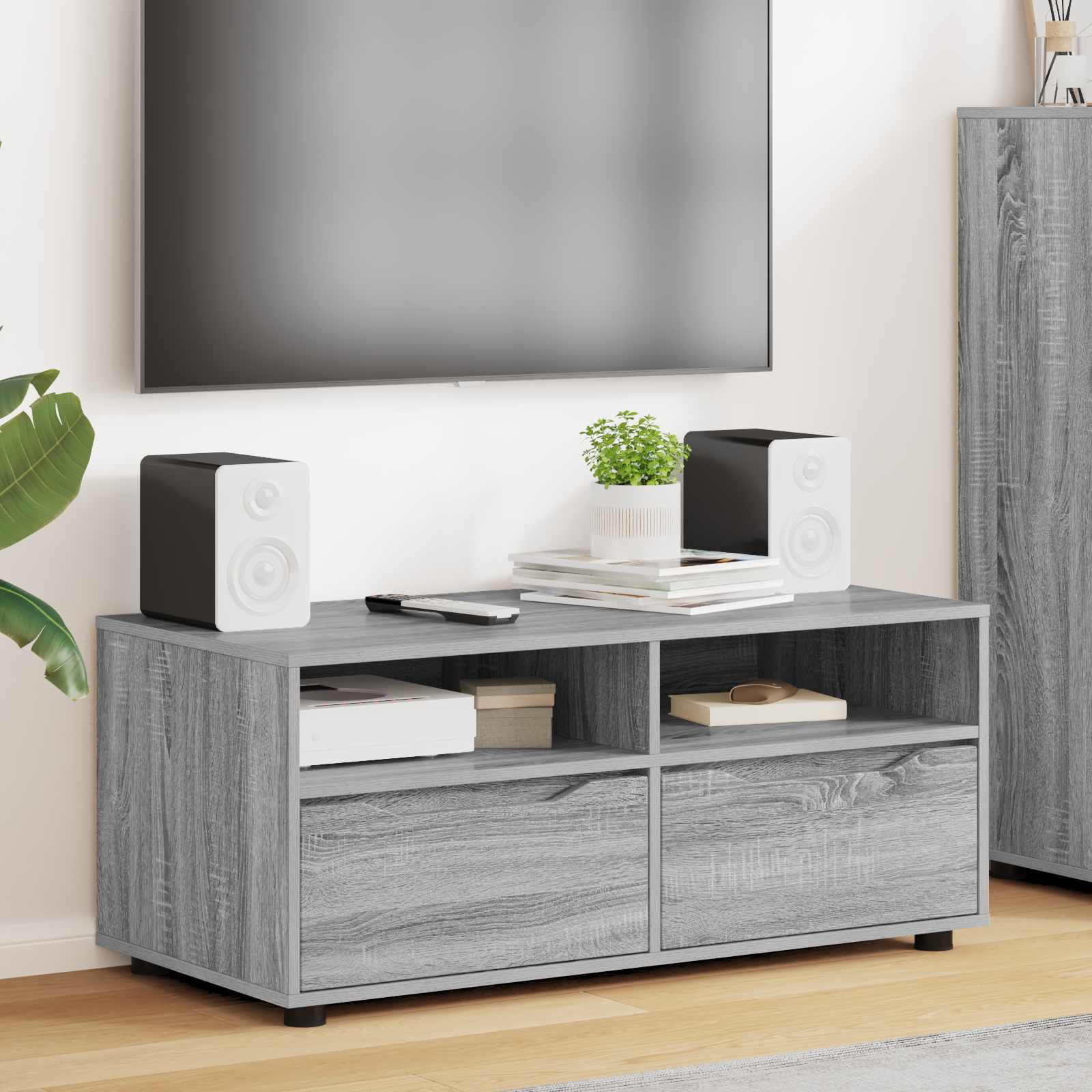 vidaXL TV-Schränk Graues Sonoma 100 x 48 x 43 cm Holzwerkstoff