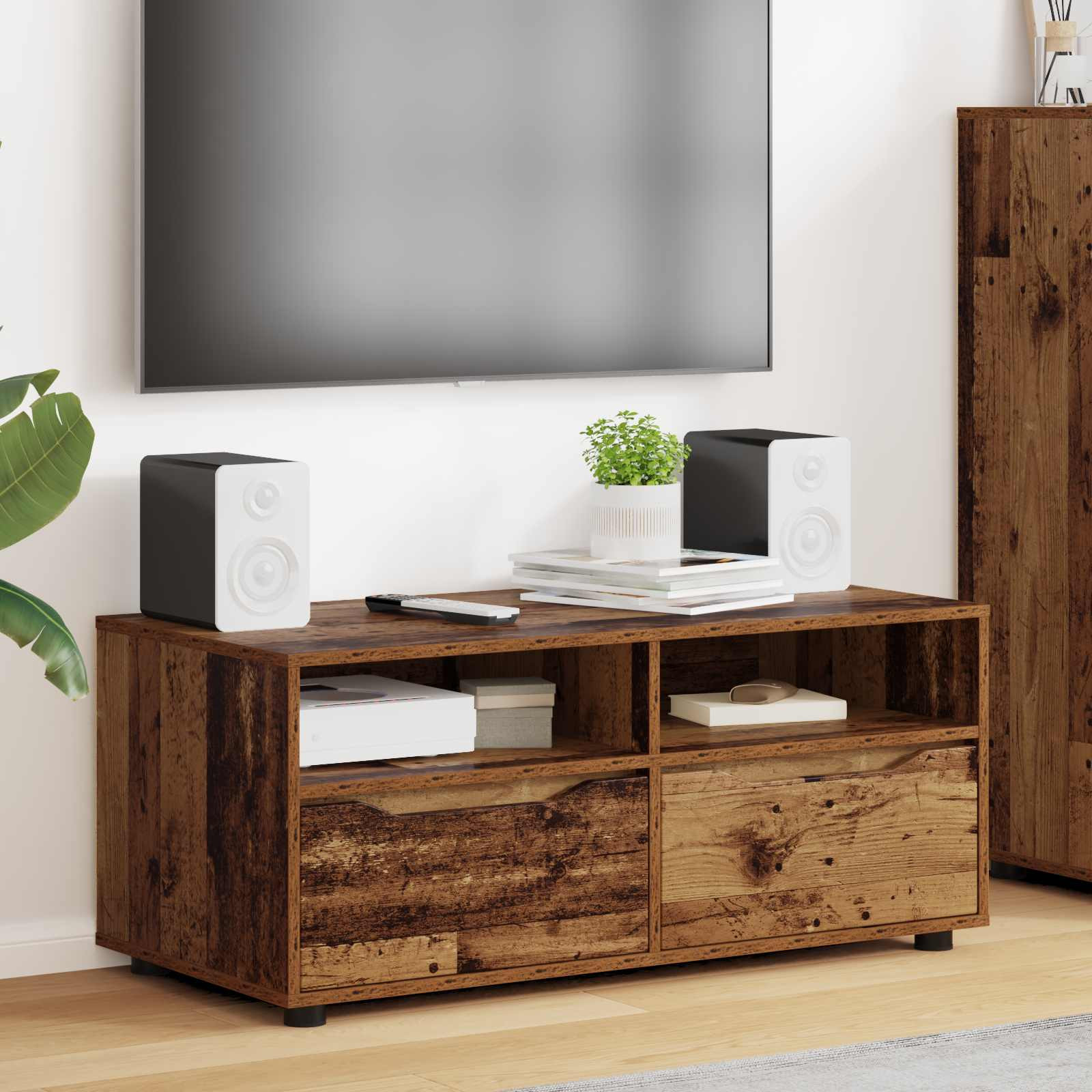 vidaXL TV-Schränk Altholz 100 x 48 x 43 cm Holzwerkstoff