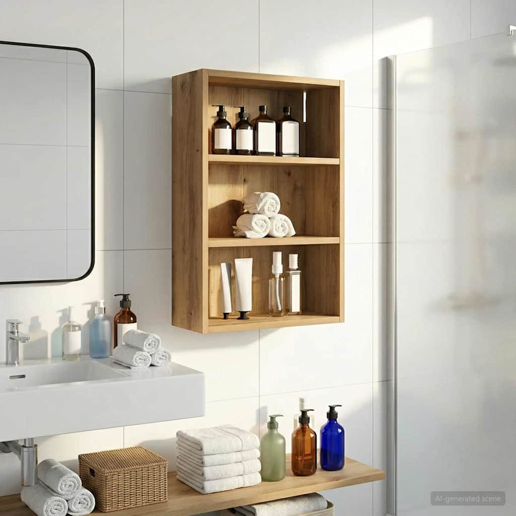 vidaXL Badezimmer-Wandschrank Artisan-Eiche 40 x 16 x 62,5 cm