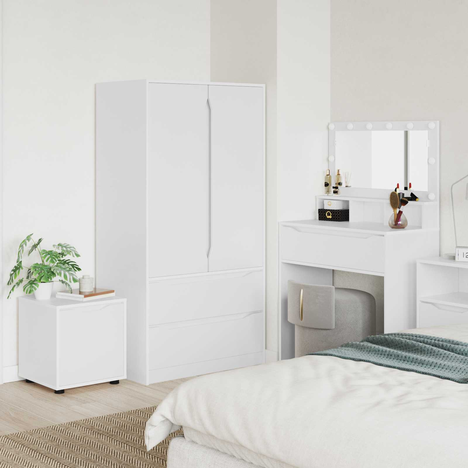 vidaXL Badezimmerschrank Weiß 40,5 x 40 x 44 cm Holzwerkstoff