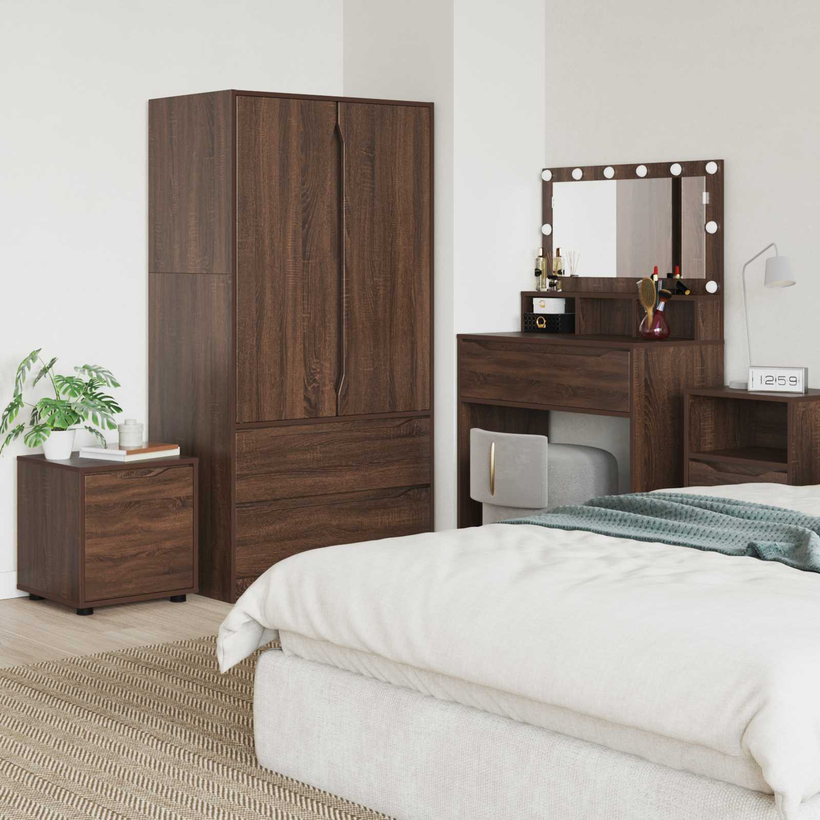 vidaXL Badezimmerschrank Braun Eichen-Optik 40,5 x 40 x 44 cm