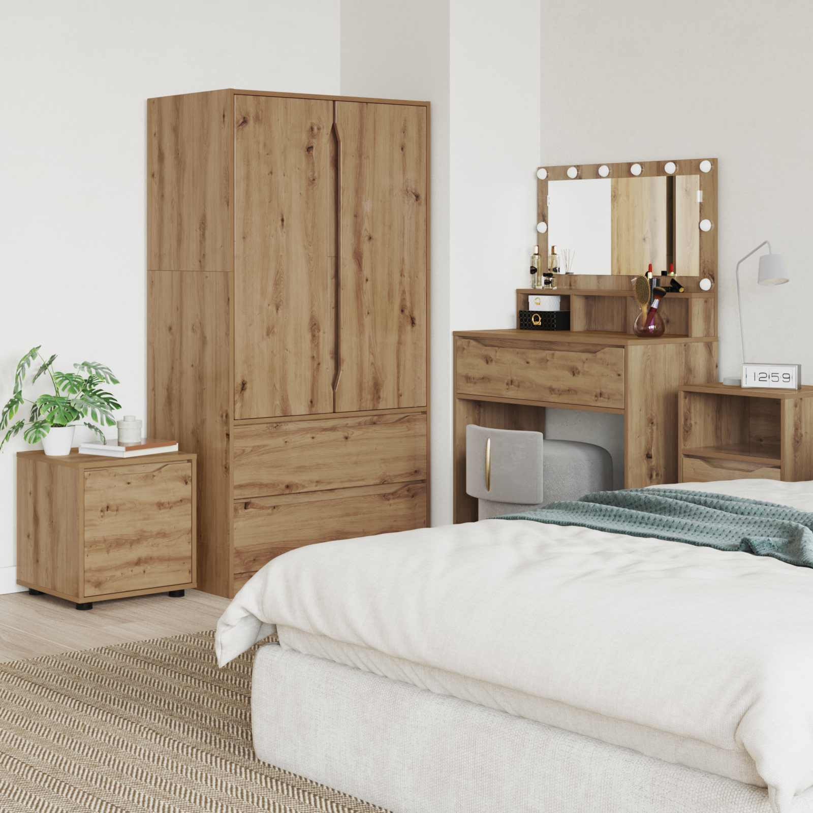 vidaXL Badezimmerschrank 40,5 x 40 x 44 cm Holzwerkstoff Artisan-Eiche