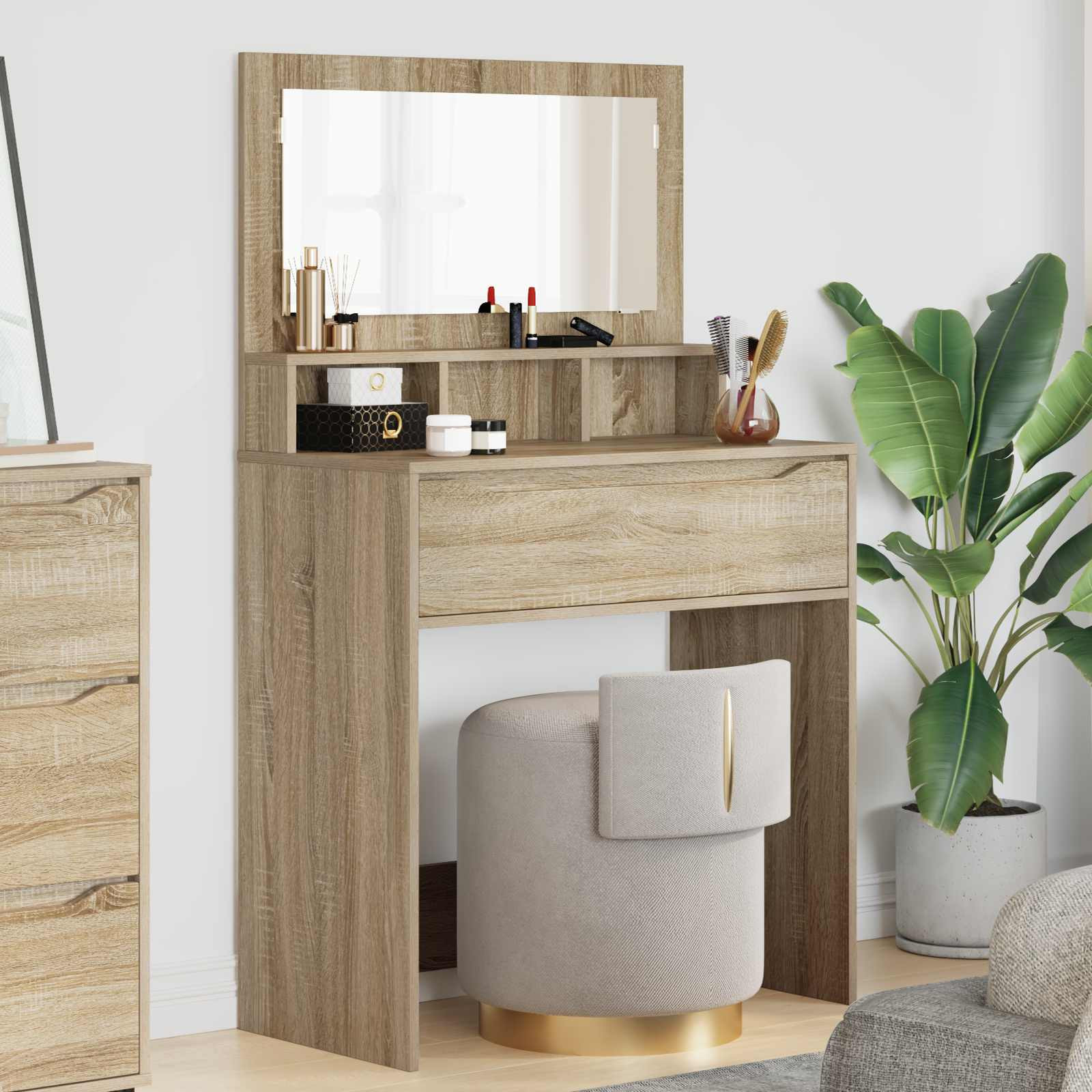 vidaXL Schlafzimmer-Frisiertische Sonoma-Eiche 80 x 39,6 x 135 cm