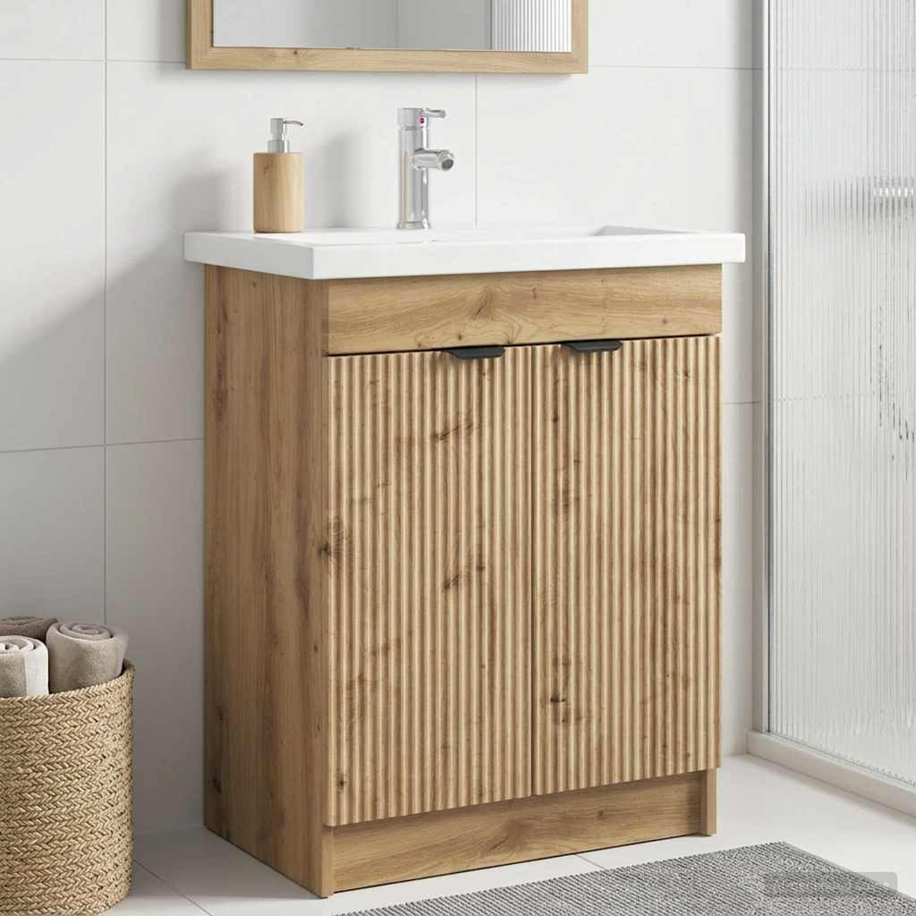 vidaXL Unter dem Waschbecken Badschrank Artisan-Eiche