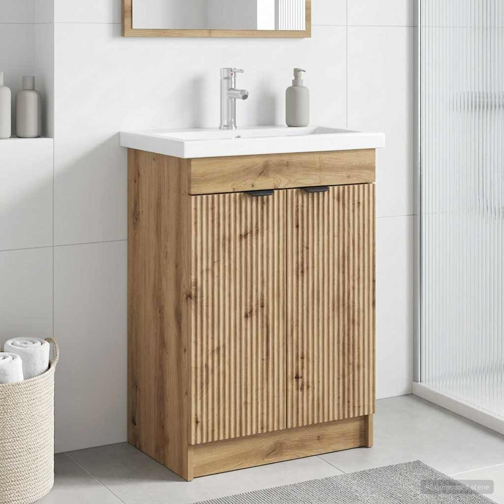 vidaXL Unter dem Waschbecken Badschrank Artisan-Eiche