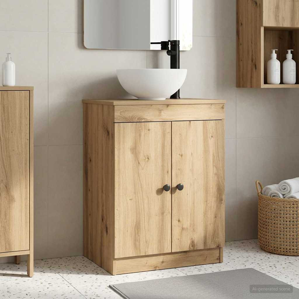 vidaXL Badezimmerschrank mit Waschbecken Artisan-Eiche 54 x 35 x 83 cm
