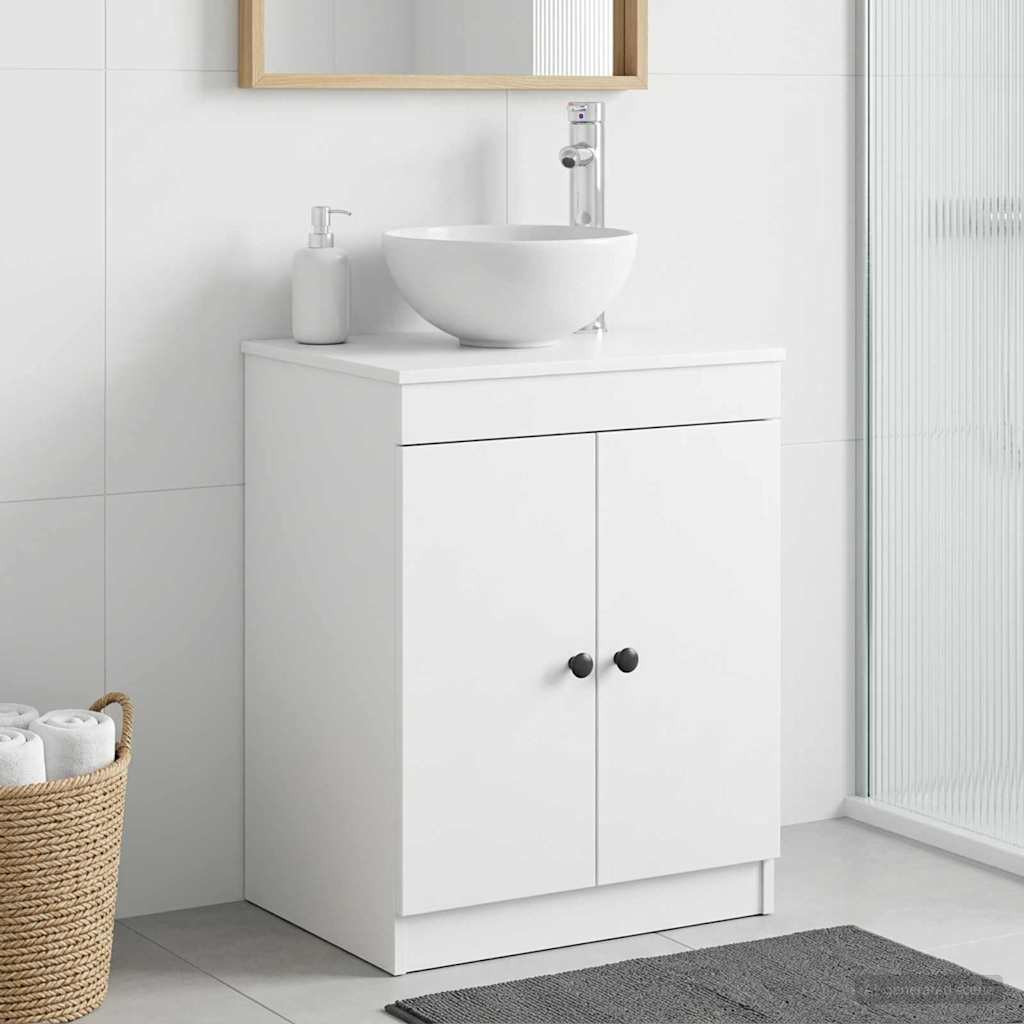 vidaXL Badezimmerschrank Weiß 54 x 41 x 70 cm Holzwerkstoff