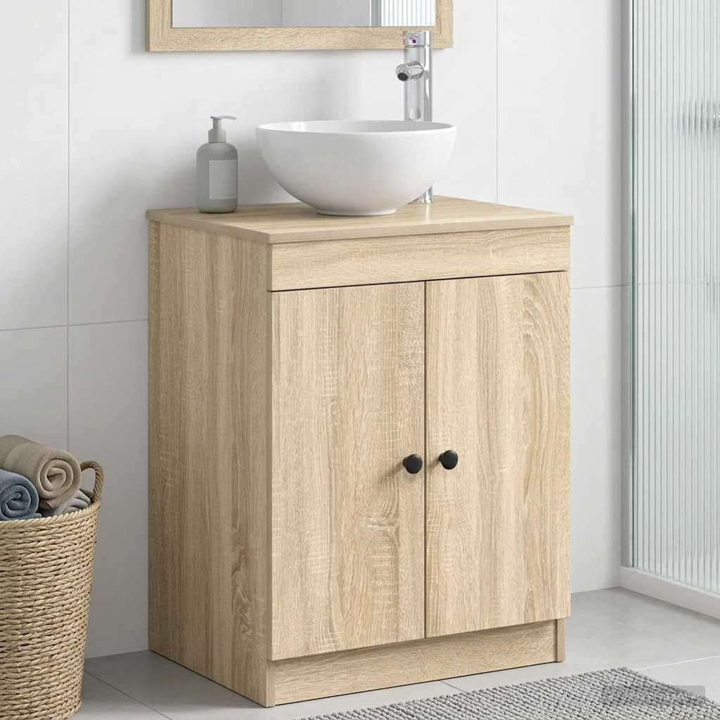 vidaXL Badezimmerschrank Sonoma-Eiche 54 x 41 x 70 cm Holzwerkstoff