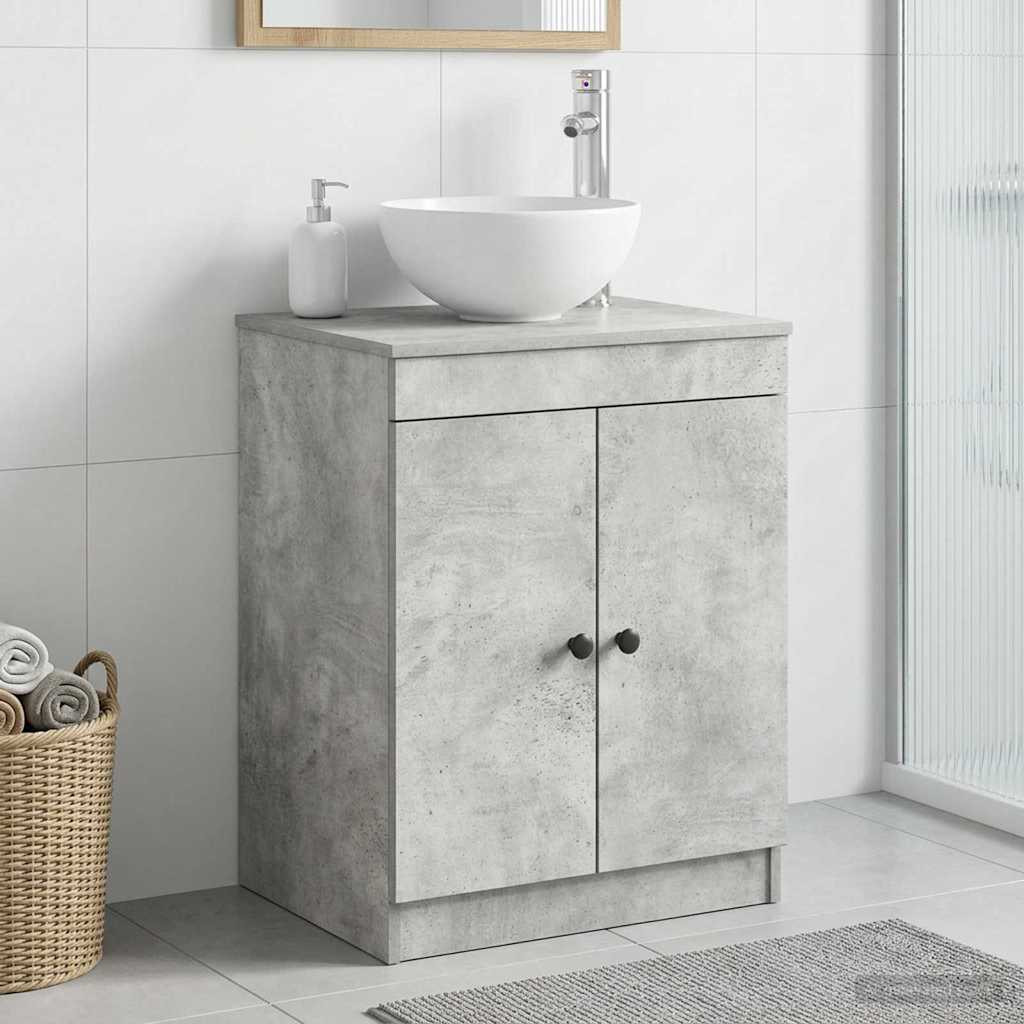 vidaXL Badezimmerschrank Betongrau 54 x 41 x 70 cm Holzwerkstoff