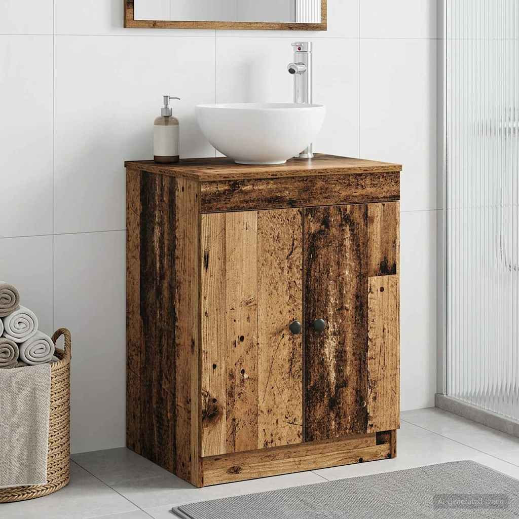 vidaXL Badezimmerschrank Altholz 54 x 41 x 70 cm Holzwerkstoff