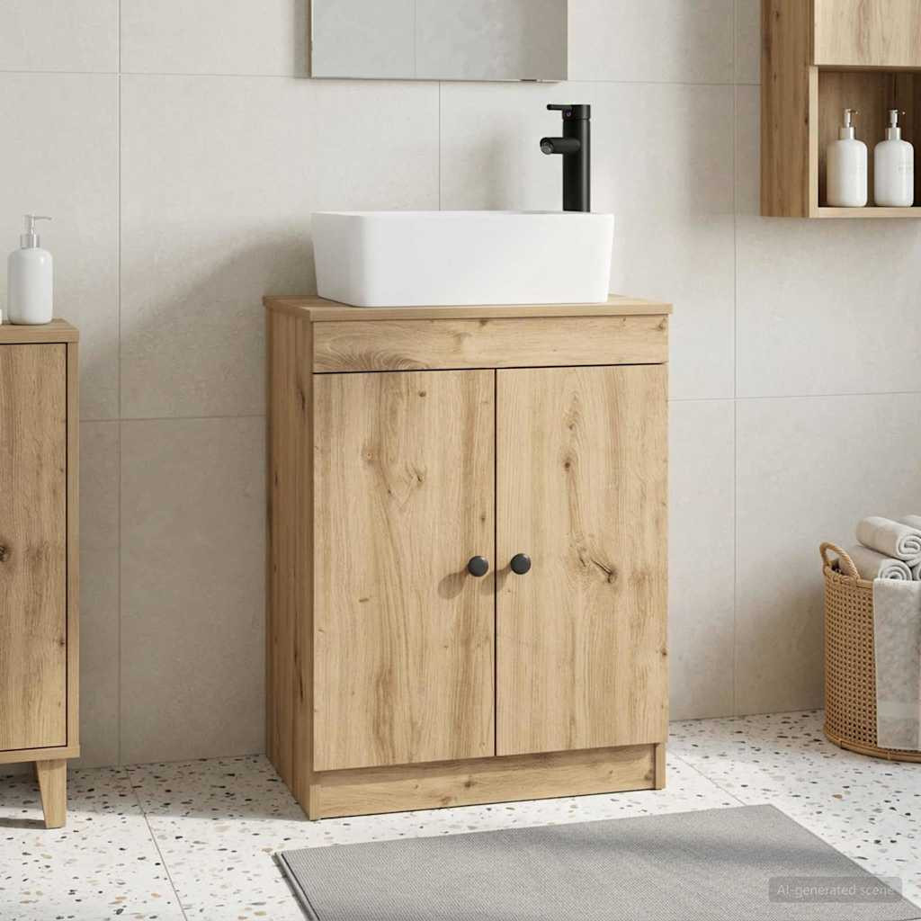 vidaXL Badezimmerschrank mit Waschbecken Artisan-Eiche 54 x 35 x 83 cm