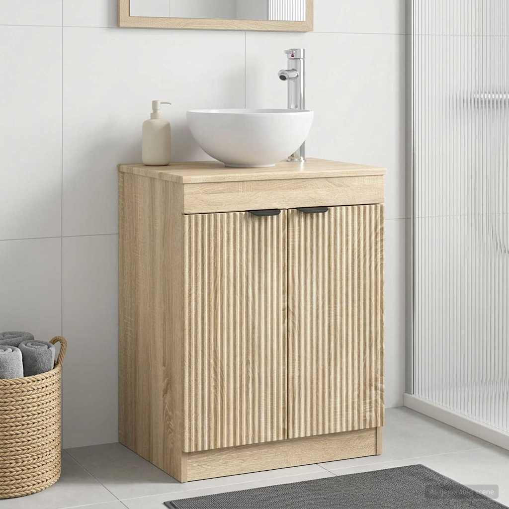 vidaXL Badezimmerschrank Sonoma-Eiche 54 x 41 x 70 cm Holzwerkstoff