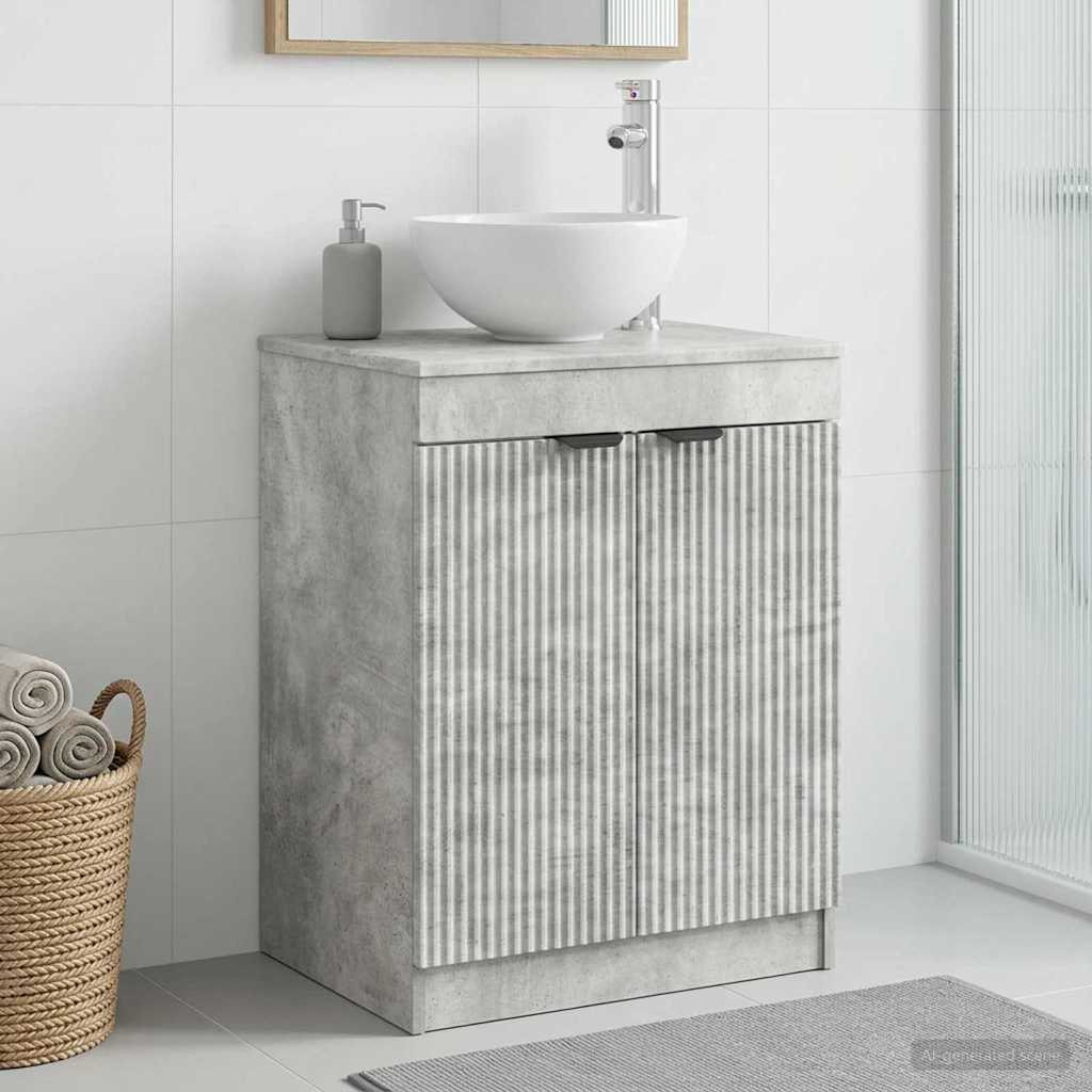 vidaXL Badezimmerschrank Betongrau 54 x 41 x 70 cm Holzwerkstoff