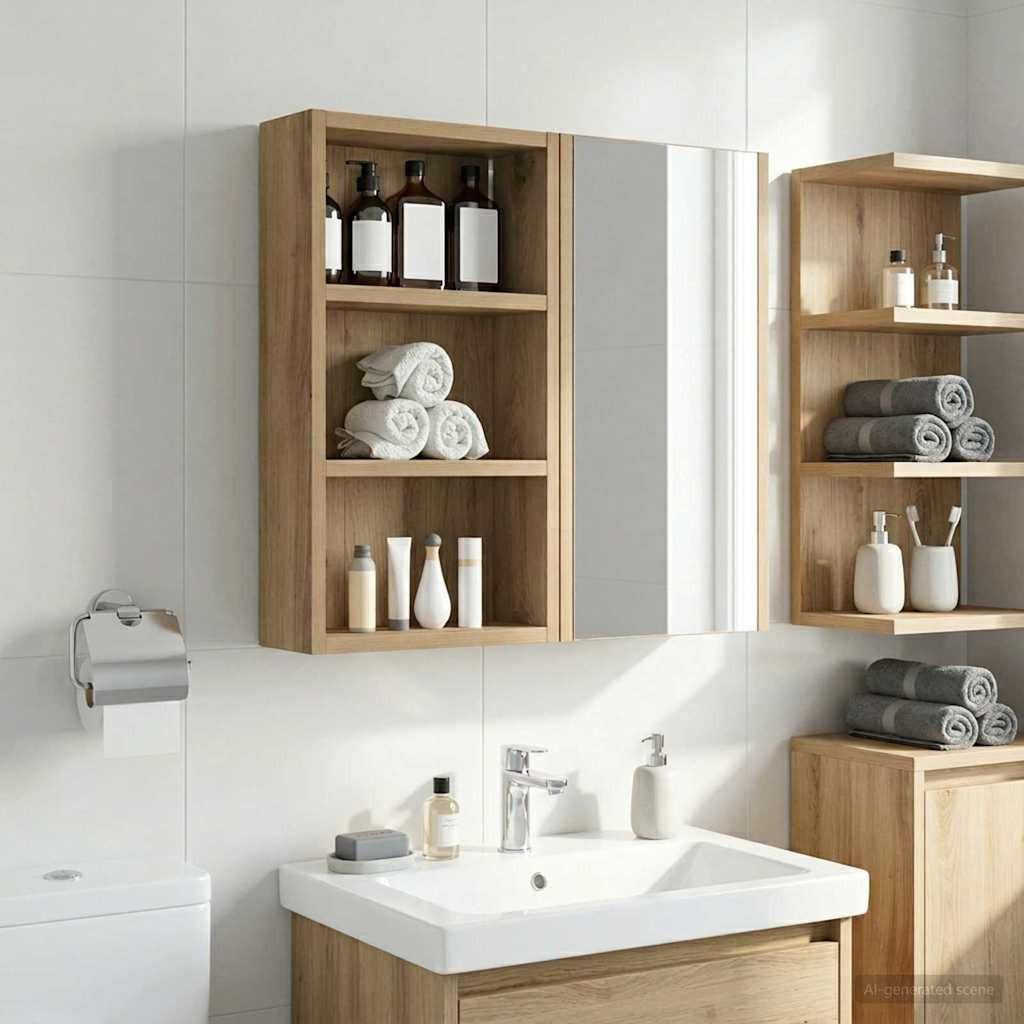 vidaXL Badezimmer-Wandschrank Kunsthandwerk Eiche 30 x 10 x 50 cm