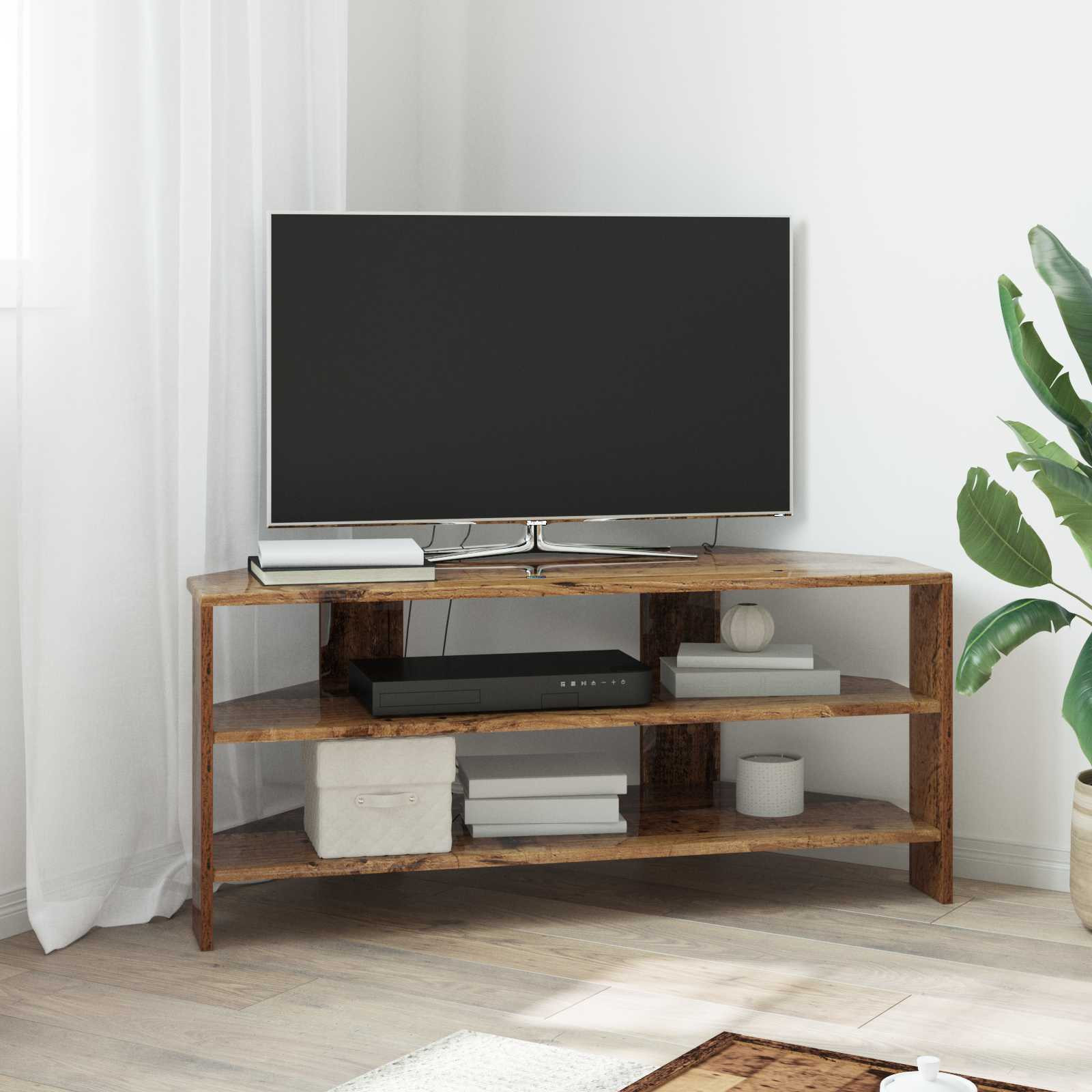vidaXL EckTVSchrank Altholz 102x40,5x45cm Holzwerkstoff