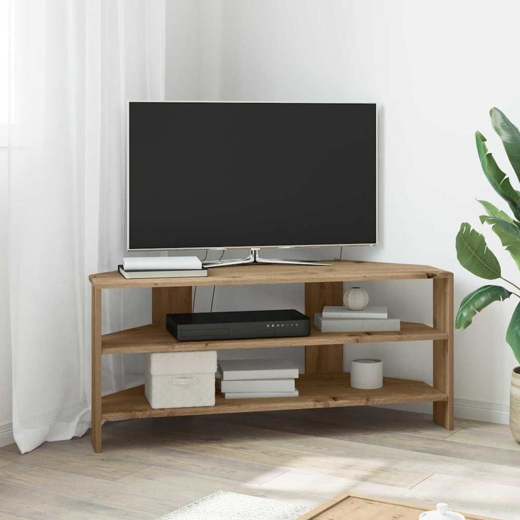 vidaXL EckTVSchrank 102x40,5x45cm Artisan-Eiche Holzwerkstoff