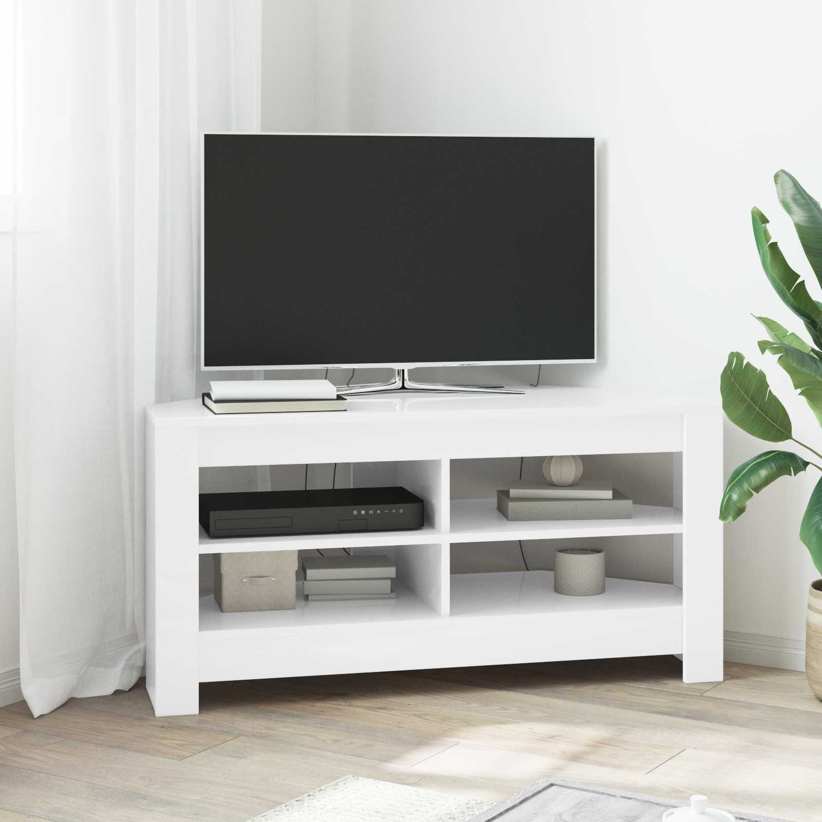 vidaXL EckTVSchrank Weiß 102 x 40,5 x 45 cm Holzwerkstoff