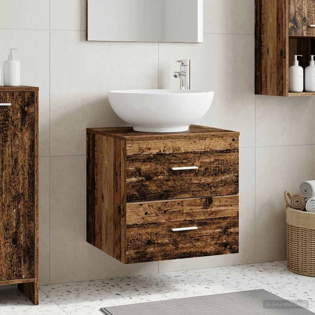 vidaXL Wandmontierte Waschtisch Altholz 49,5 x 44,5 x 66,5 cm