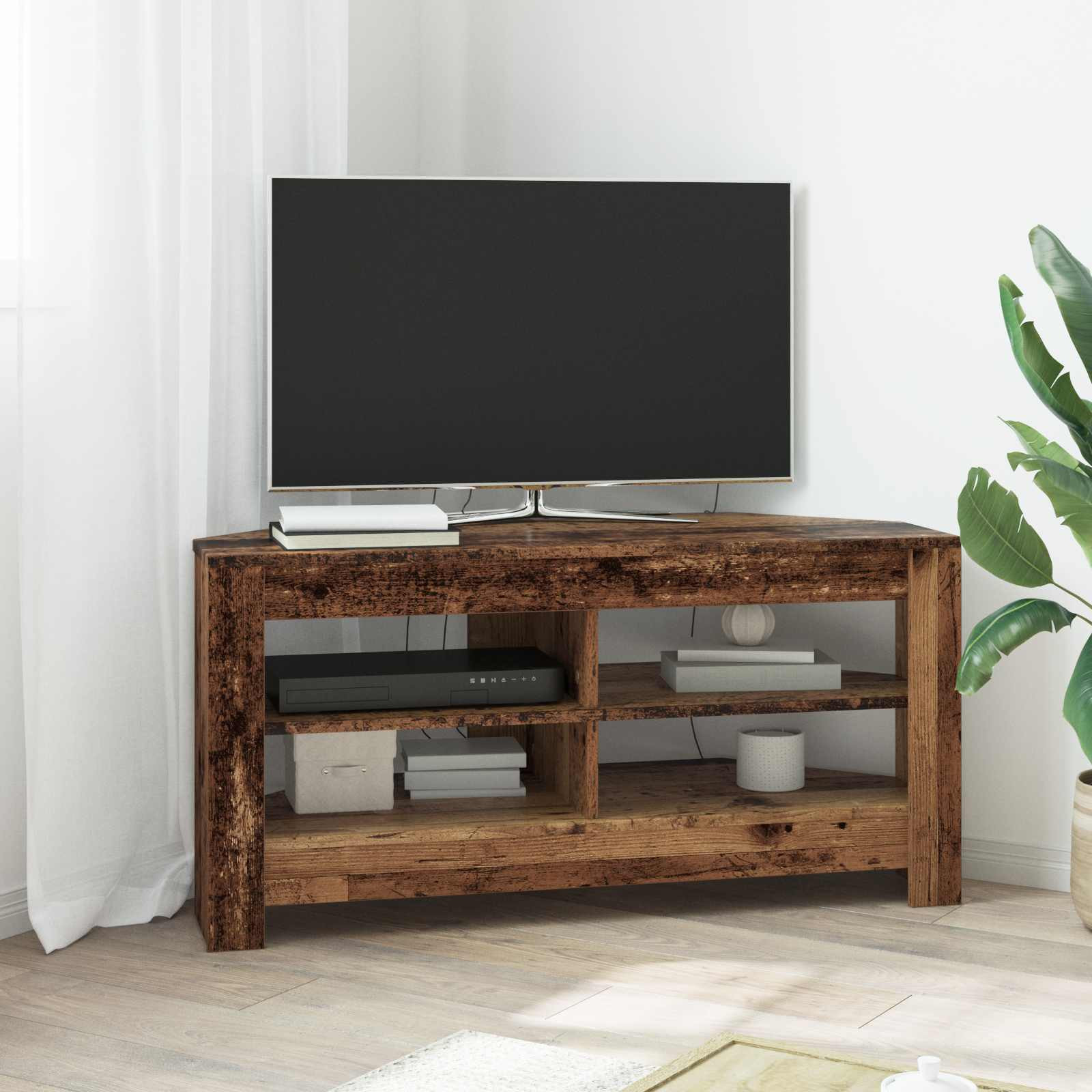 vidaXL EckTVSchrank Altholz 102 x 40,5 x 45 cm Holzwerkstoff