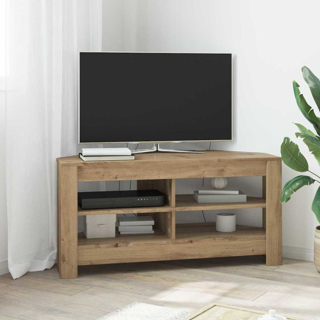 vidaXL EckTVSchrank 102 x 40,5 x 45 cm Artisan-Eiche Holzwerkstoff