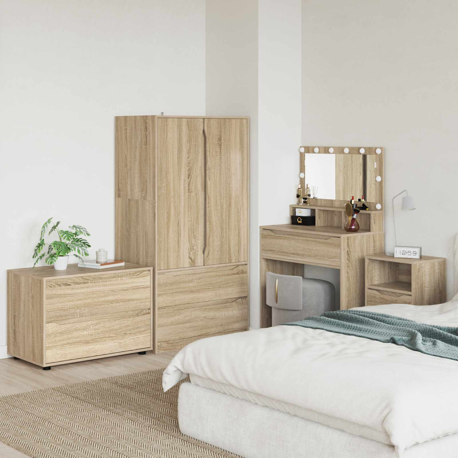 vidaXL Aufbewahrungsschrank Sonoma-Eiche 80 x 48 x 57 cm Holzwerkstoff