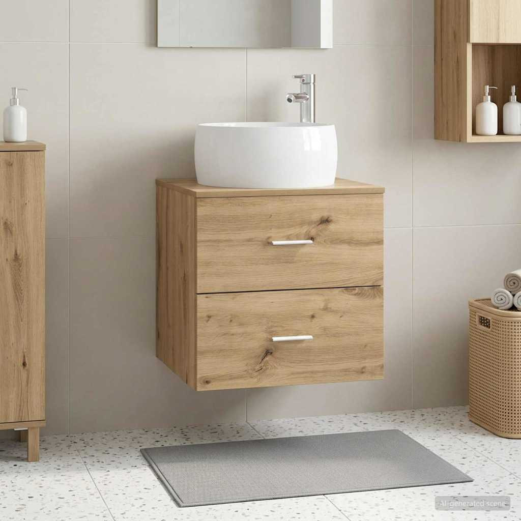 vidaXL Wandmontierte Waschtisch Artisan-Eiche 49,5 x 44,5 x 66 cm